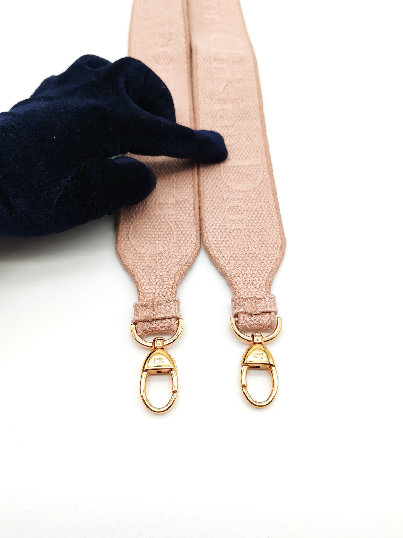 Lady D-Lite Medium in Blush Rose Canvas and Rose Gold Hardware Shoulder Bag | Purse Maison Luxury Bags Shop