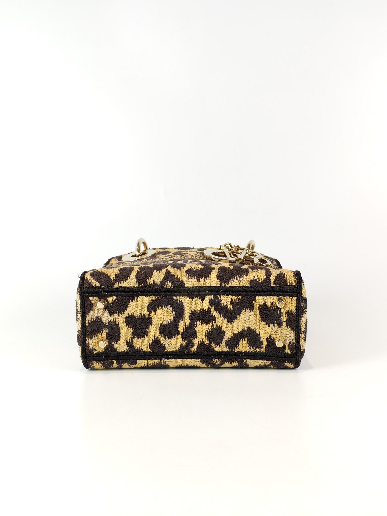 Lady D-lite Mini in Mizza Leopard Embroidered Canvas | Purse Maison Luxury Bags Shop