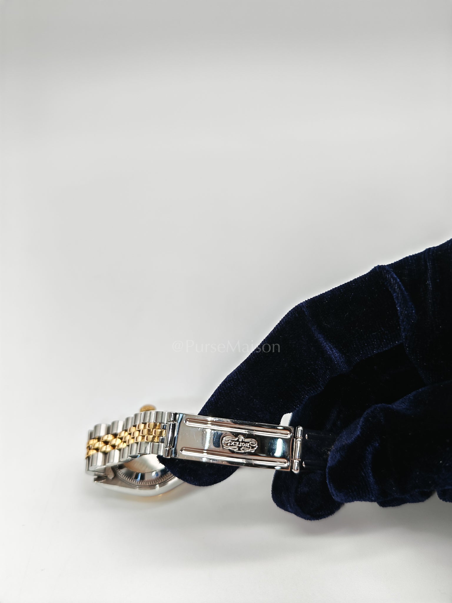 Lady Datejust 26mm Oyster Perpetual Red Vignette Diamond Dial Two-toned Stainless Steel Strap Watch (Reference Number: 69173) | Purse Maison Luxury Bags Shop