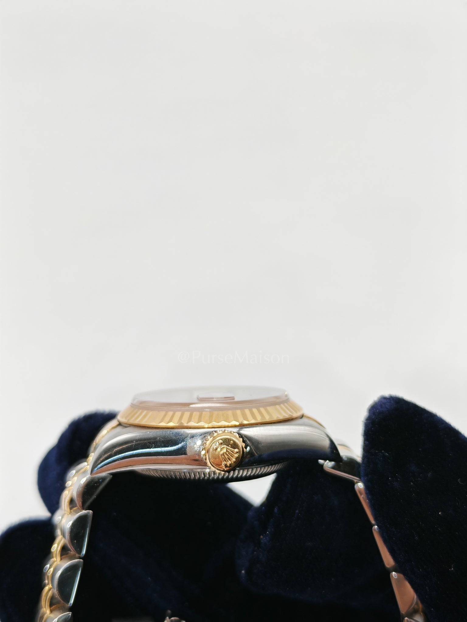 Lady Datejust 26mm Oyster Perpetual Red Vignette Diamond Dial Two-toned Stainless Steel Strap Watch (Reference Number: 69173) | Purse Maison Luxury Bags Shop