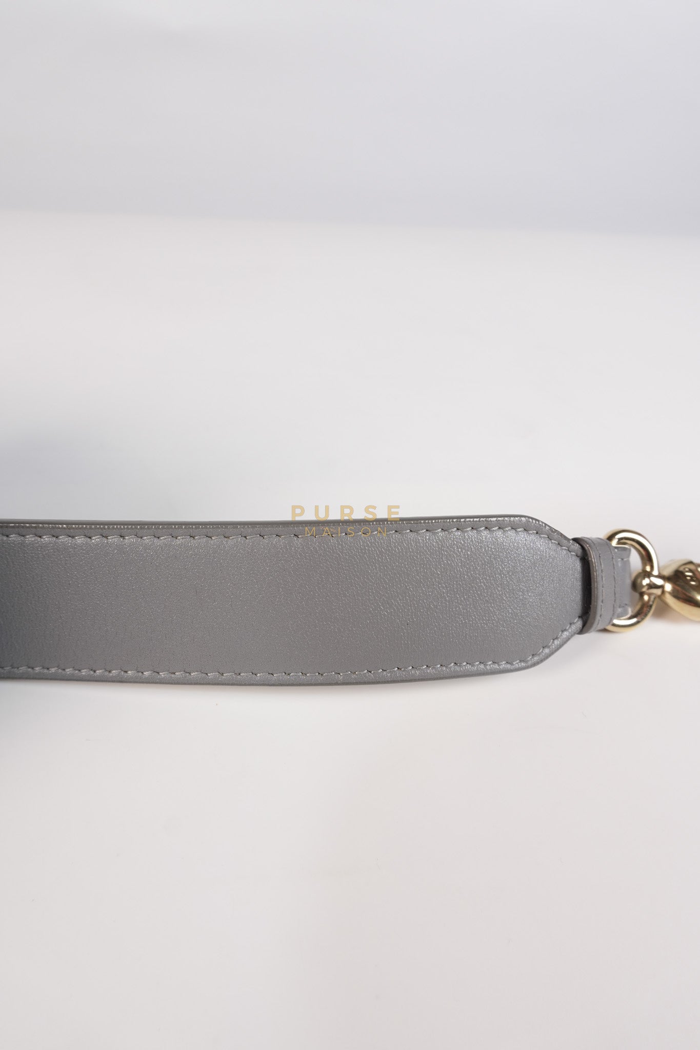 Lady Dior ABC Small in Gray Quilted Cannage Lambskin Leather & Gold Hardware | Purse Maison Luxury Bags Shop