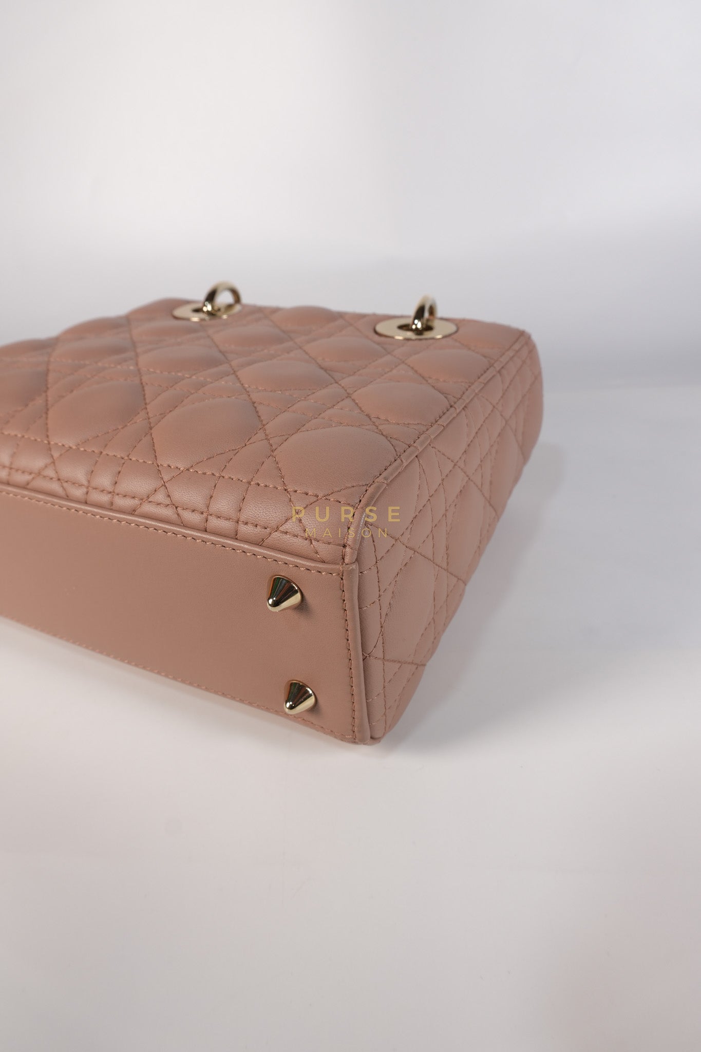 Lady Dior ABCDior Blush Pink in Lambskin Leather and Light Gold Hardware | Purse Maison Luxury Bags Shop