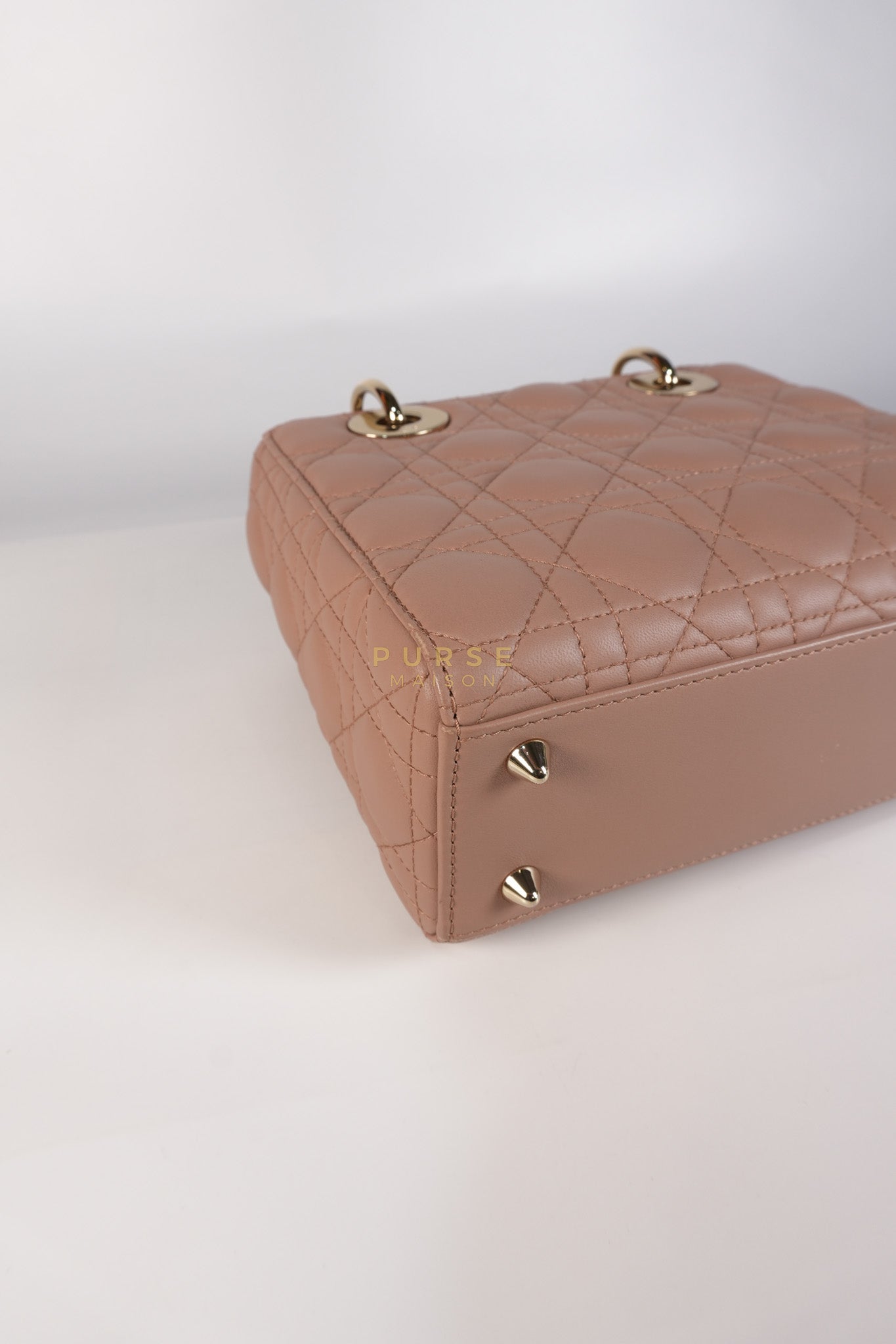 Lady Dior ABCDior Blush Pink in Lambskin Leather and Light Gold Hardware | Purse Maison Luxury Bags Shop