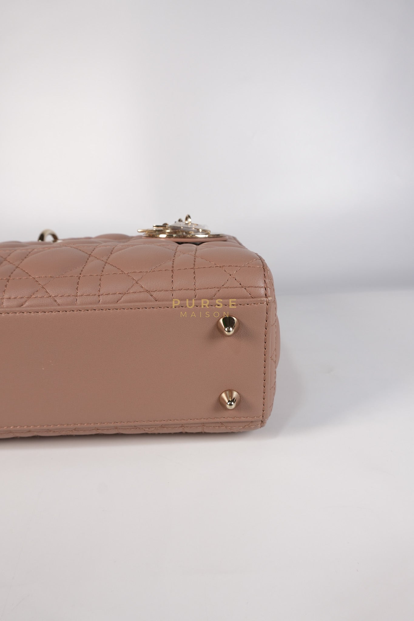 Lady Dior ABCDior Blush Pink in Lambskin Leather and Light Gold Hardware | Purse Maison Luxury Bags Shop