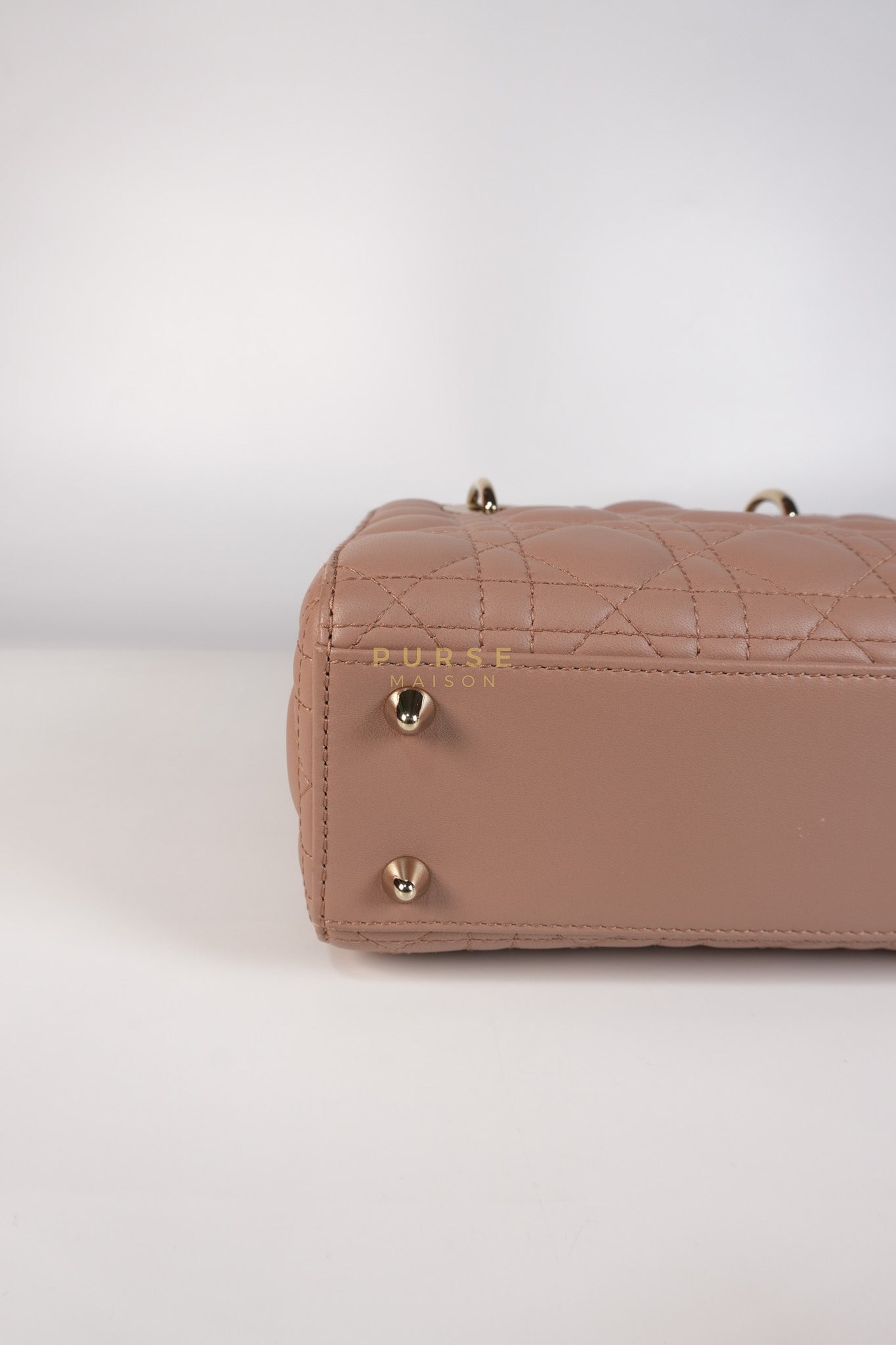 Lady Dior ABCDior Blush Pink in Lambskin Leather and Light Gold Hardware | Purse Maison Luxury Bags Shop