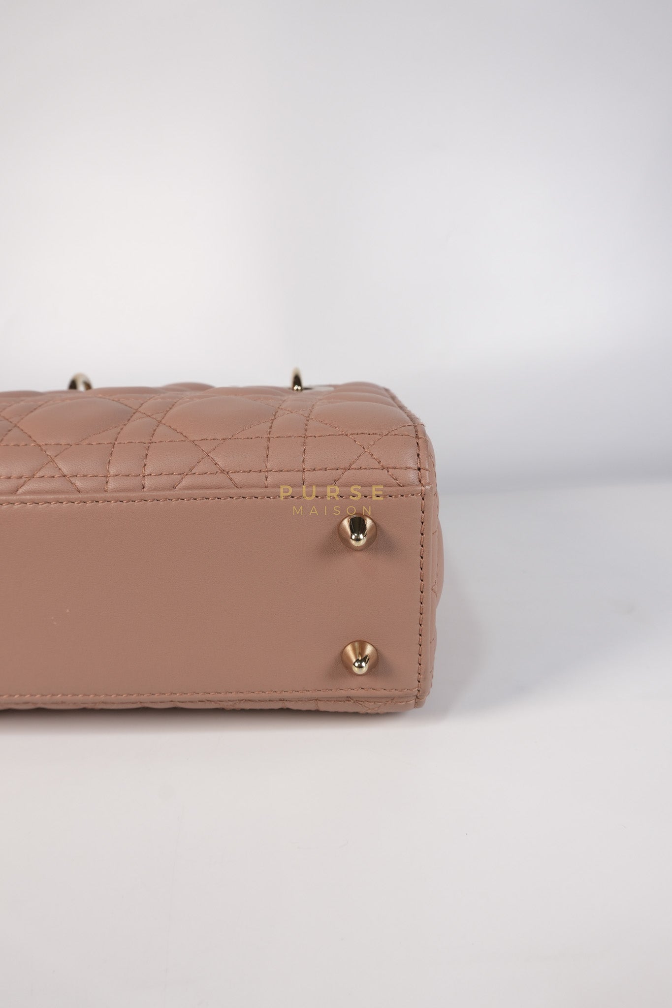 Lady Dior ABCDior Blush Pink in Lambskin Leather and Light Gold Hardware | Purse Maison Luxury Bags Shop