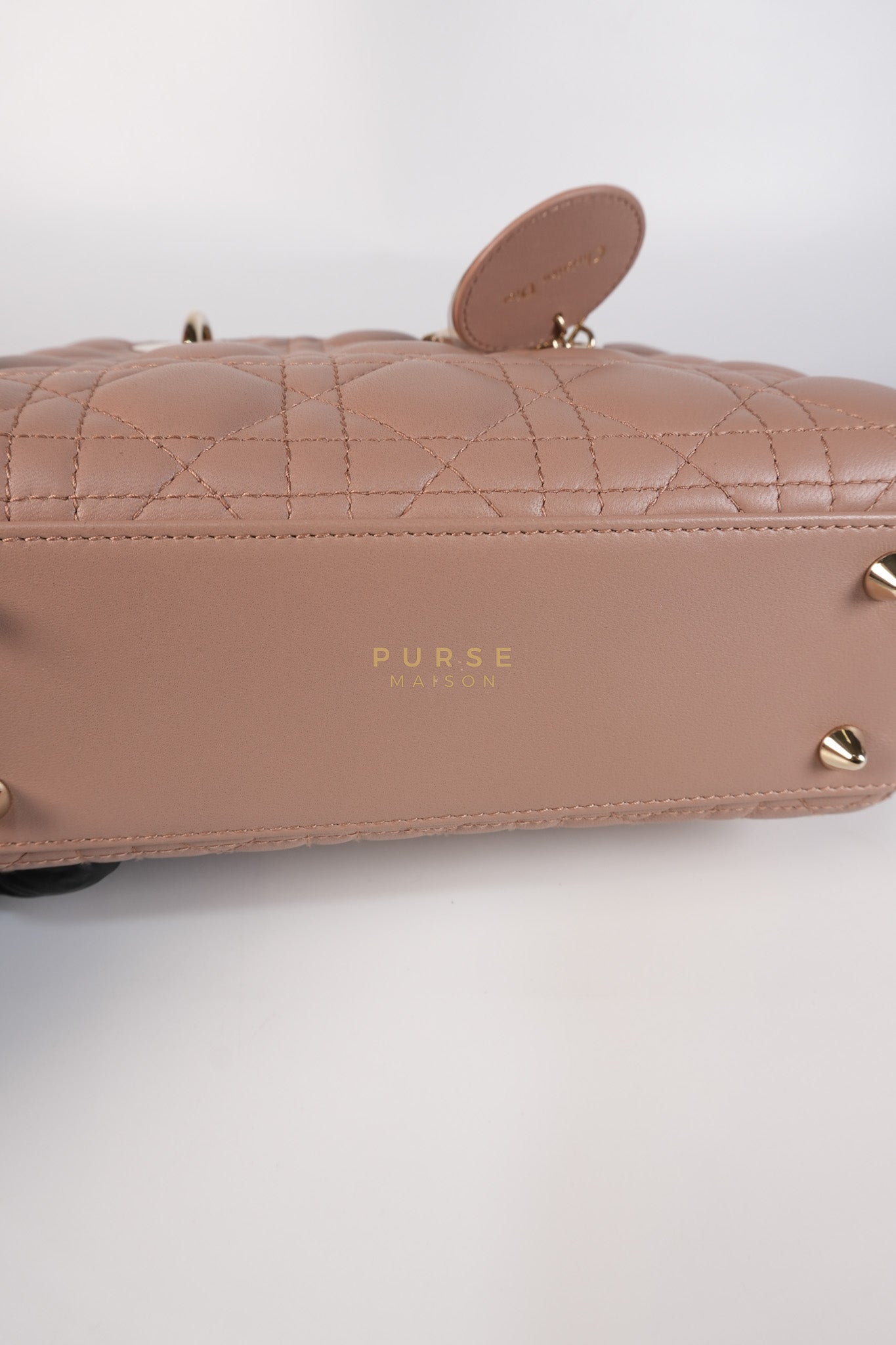 Lady Dior ABCDior Blush Pink in Lambskin Leather and Light Gold Hardware | Purse Maison Luxury Bags Shop