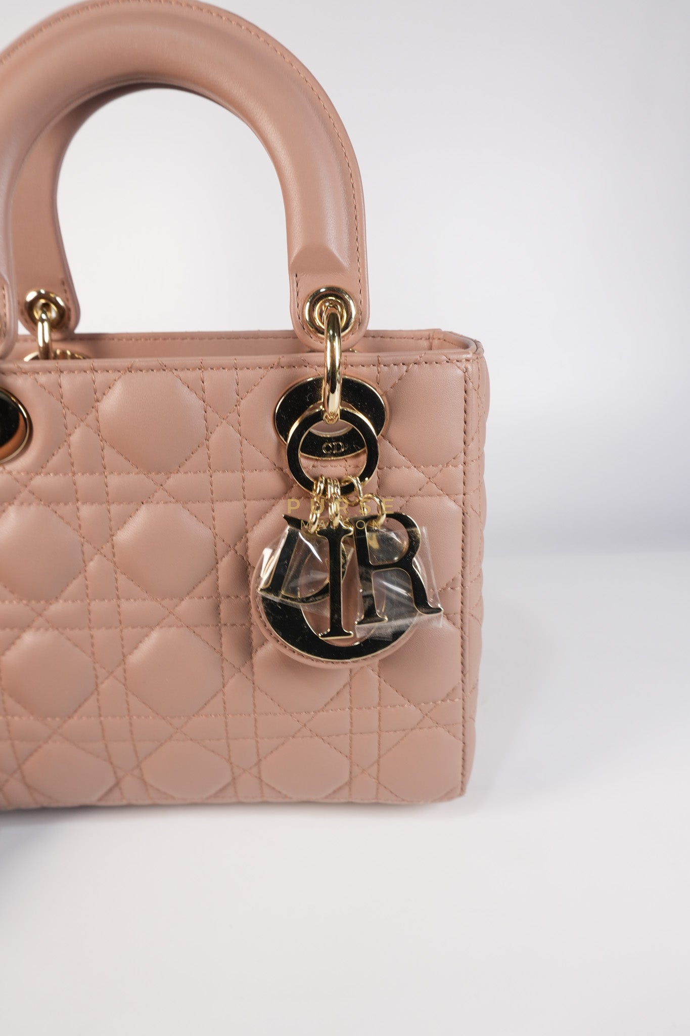 Lady Dior ABCDior Blush Pink in Lambskin Leather and Light Gold Hardware | Purse Maison Luxury Bags Shop