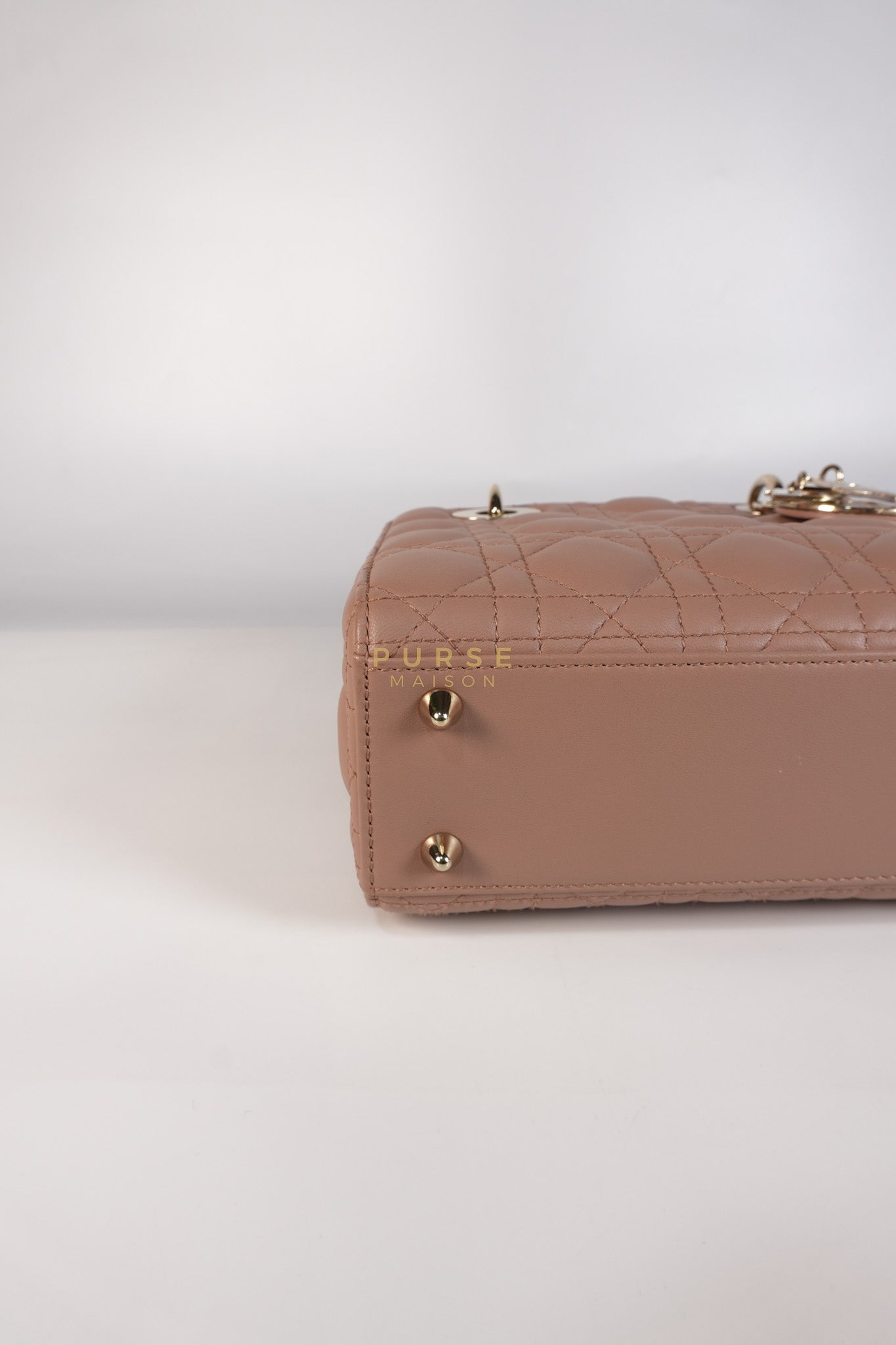 Lady Dior ABCDior Blush Pink in Lambskin Leather and Light Gold Hardware | Purse Maison Luxury Bags Shop