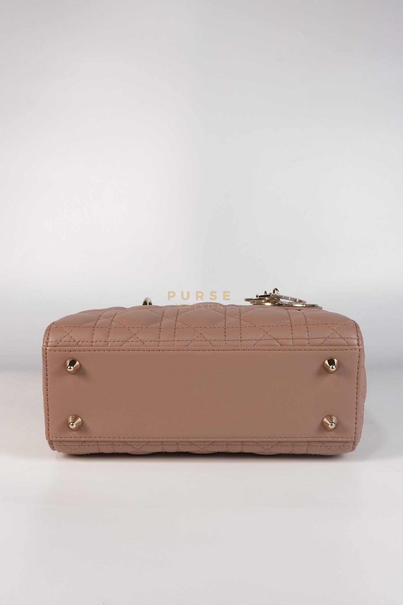 Lady Dior ABCDior Blush Pink in Lambskin Leather and Light Gold Hardware | Purse Maison Luxury Bags Shop