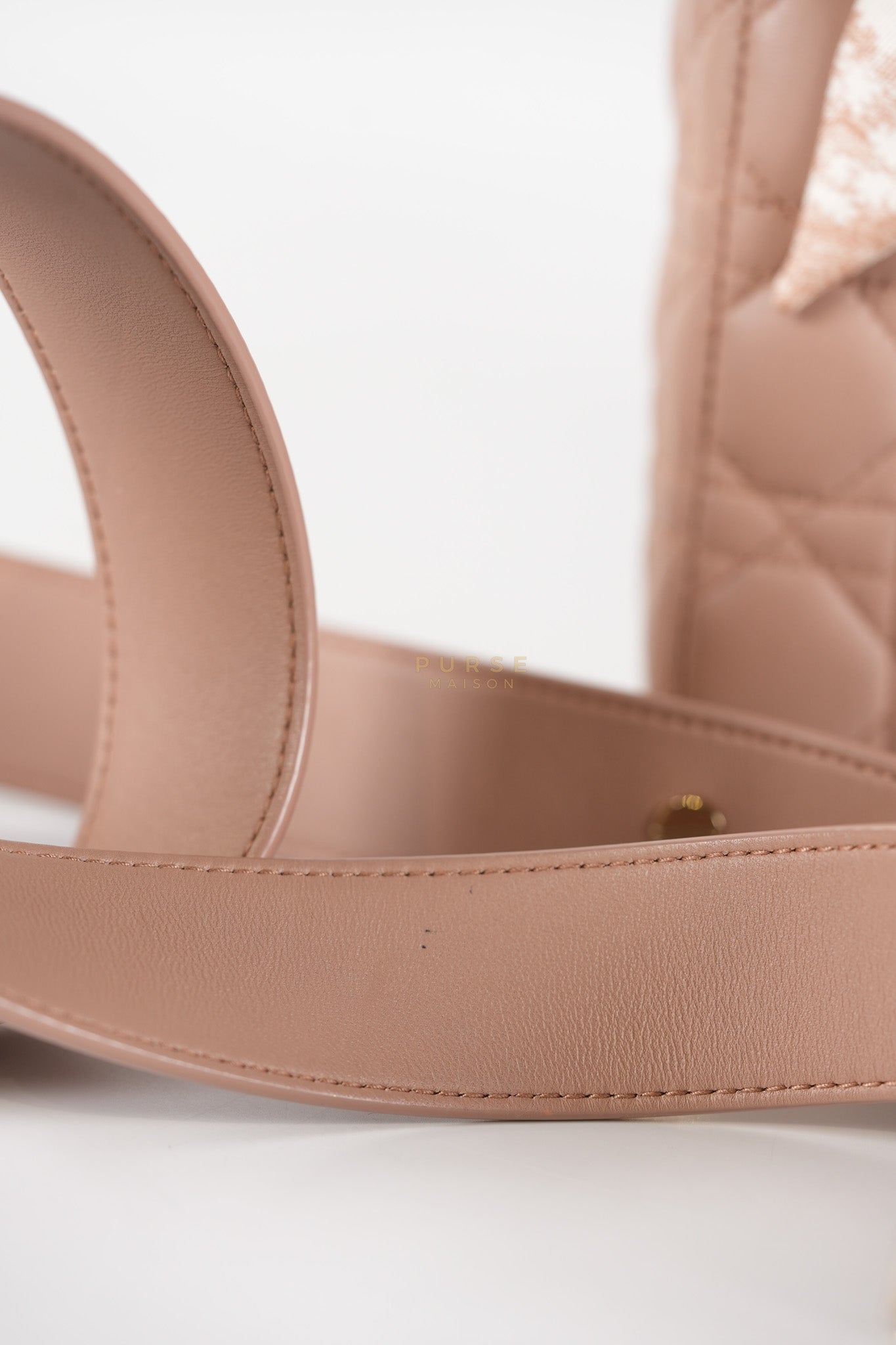 Lady Dior ABCDior Small in Blush Pink Cannage Lambskin Leather Light Gold Hardware | Purse Maison Luxury Bags Shop