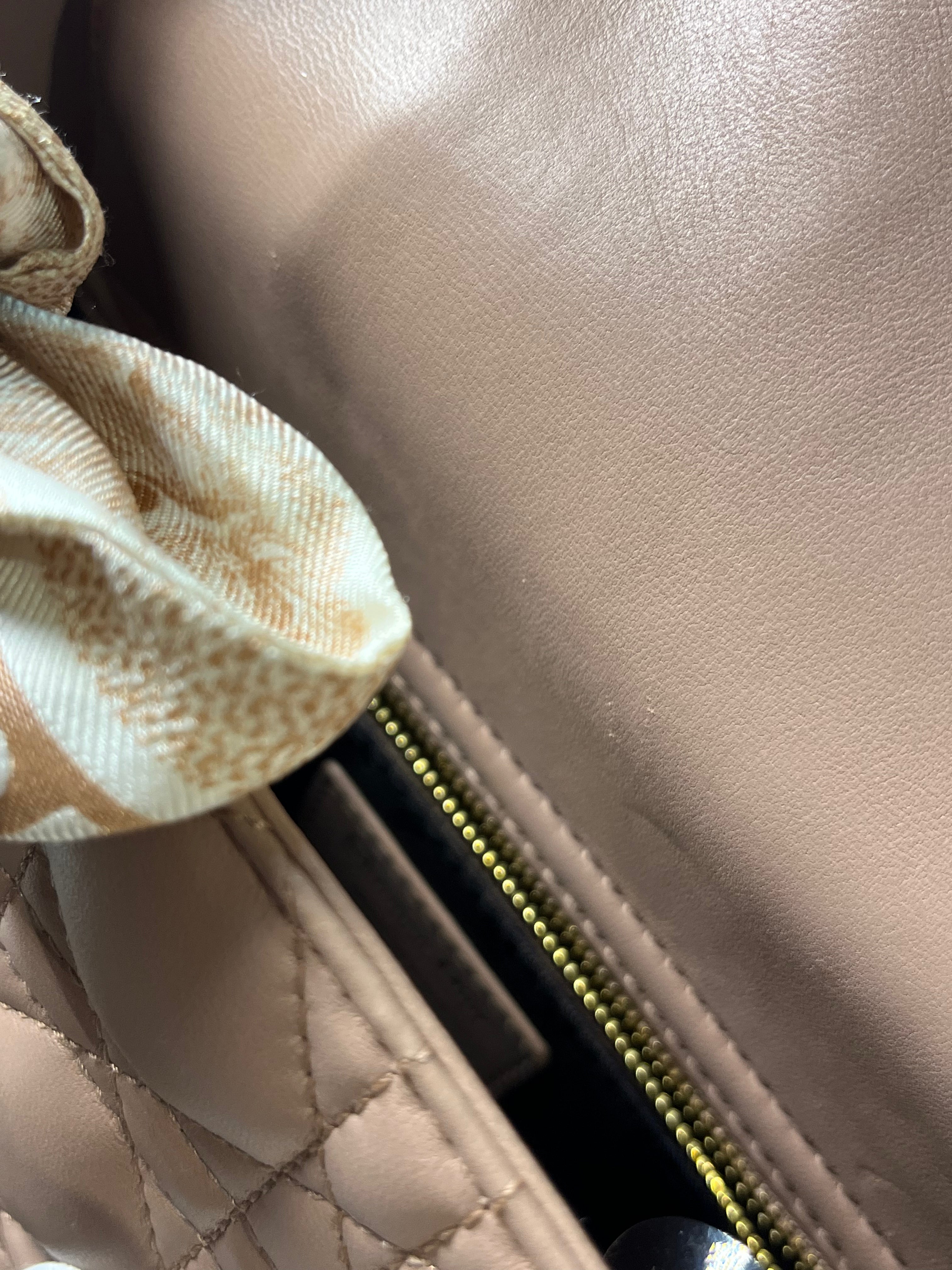 Lady Dior ABCDior Small in Blush Pink Cannage Lambskin Leather Light Gold Hardware | Purse Maison Luxury Bags Shop