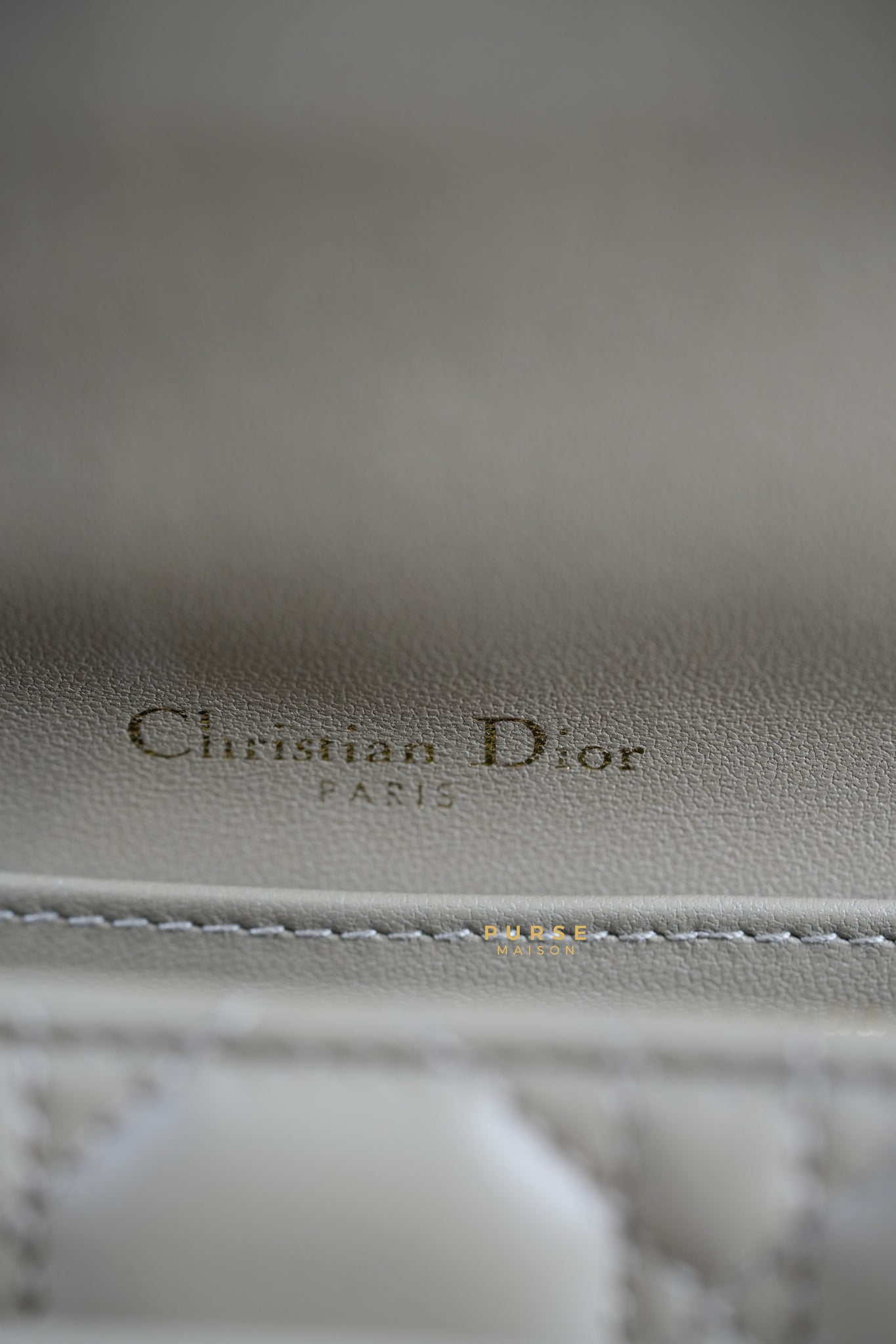 Lady Dior Chain Pouch in Warm Taupe Lambskin Leather | Purse Maison Luxury Bags Shop