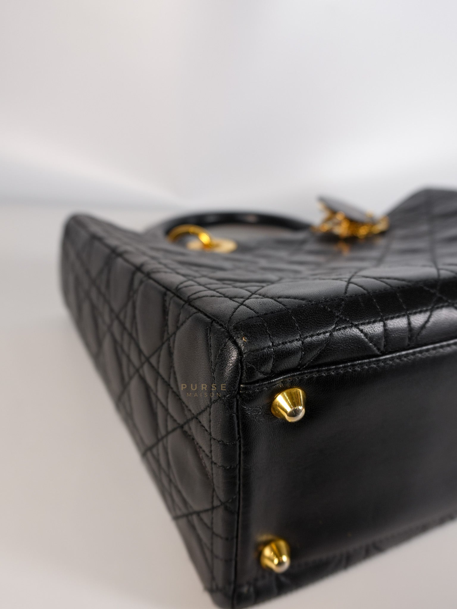 Lady Dior Large in Black Cannage Lambskin Leather | Purse Maison Luxury Bags Shop