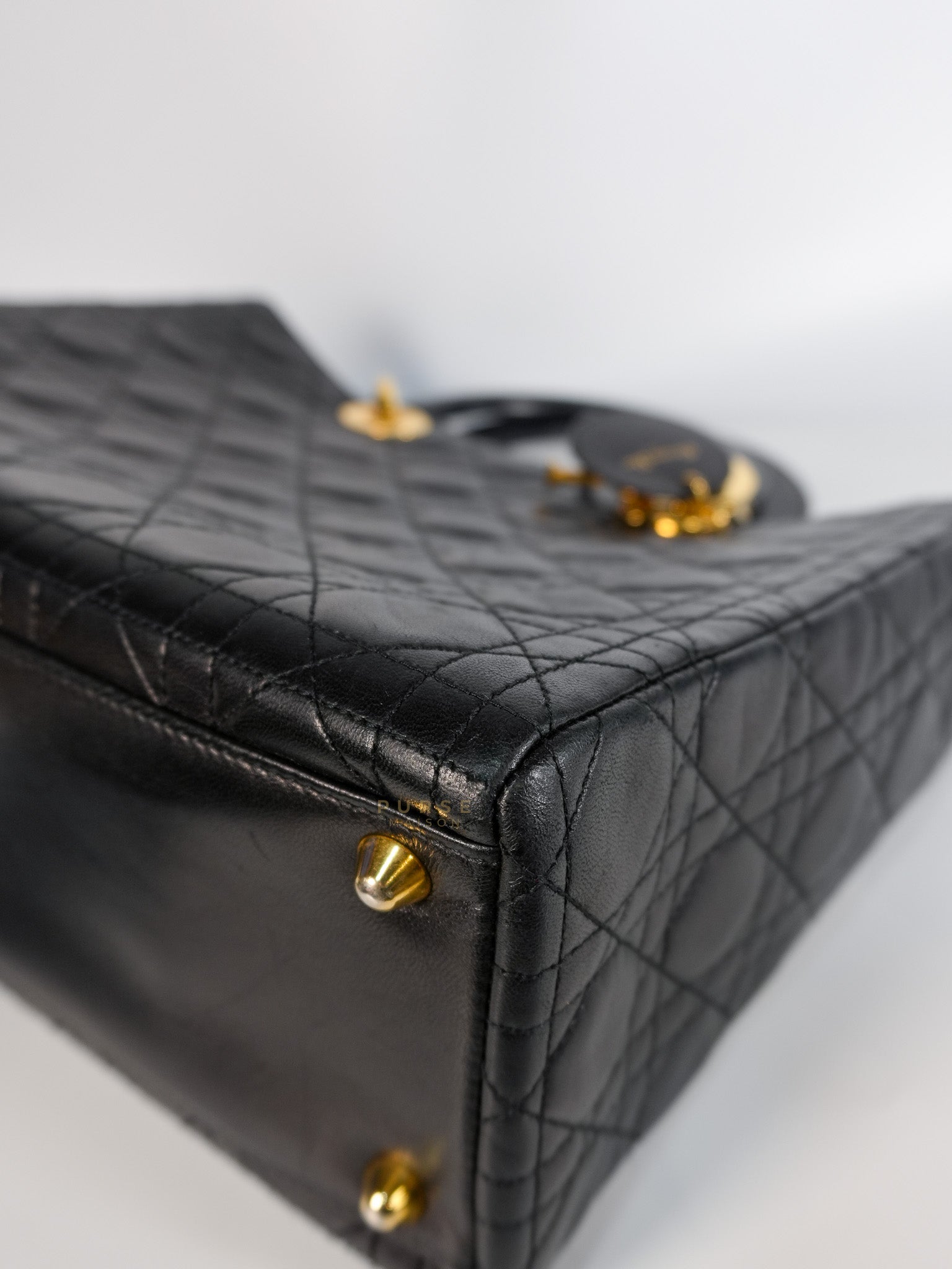 Lady Dior Large in Black Cannage Lambskin Leather | Purse Maison Luxury Bags Shop
