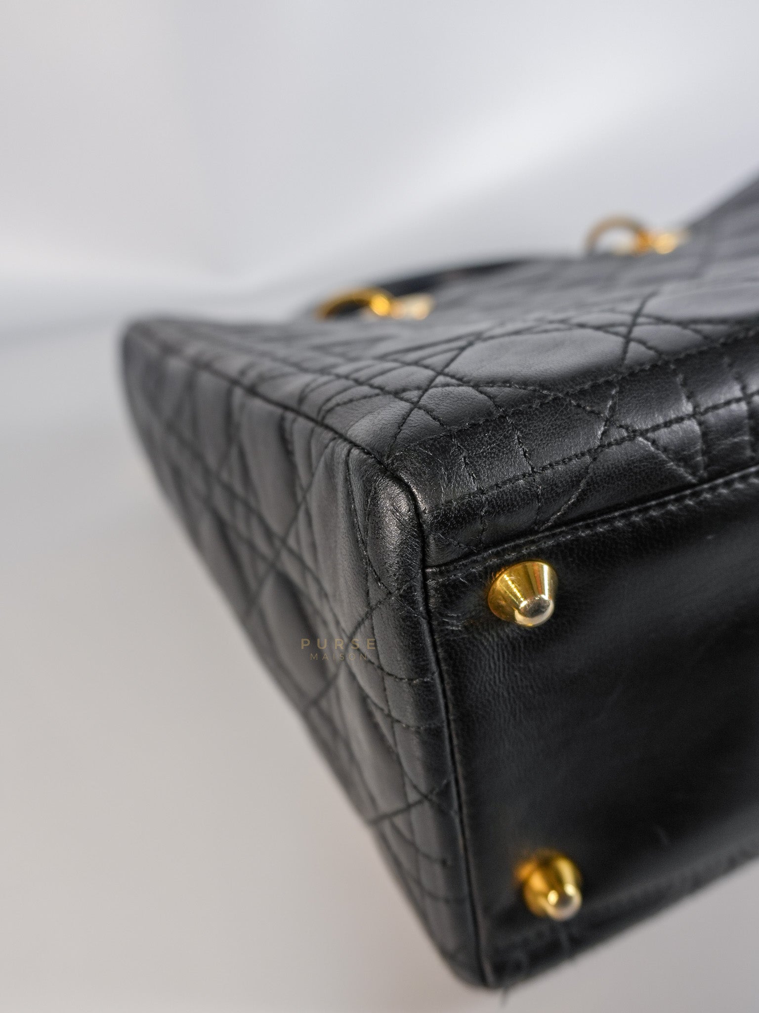 Lady Dior Large in Black Cannage Lambskin Leather | Purse Maison Luxury Bags Shop