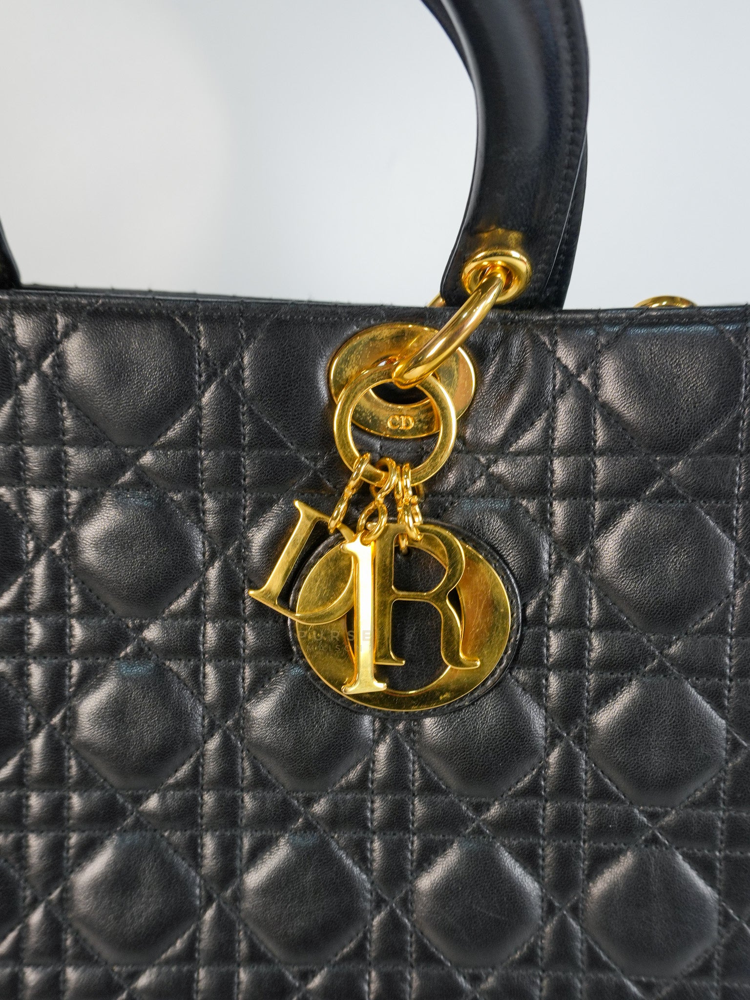 Lady Dior Large in Black Cannage Lambskin Leather | Purse Maison Luxury Bags Shop