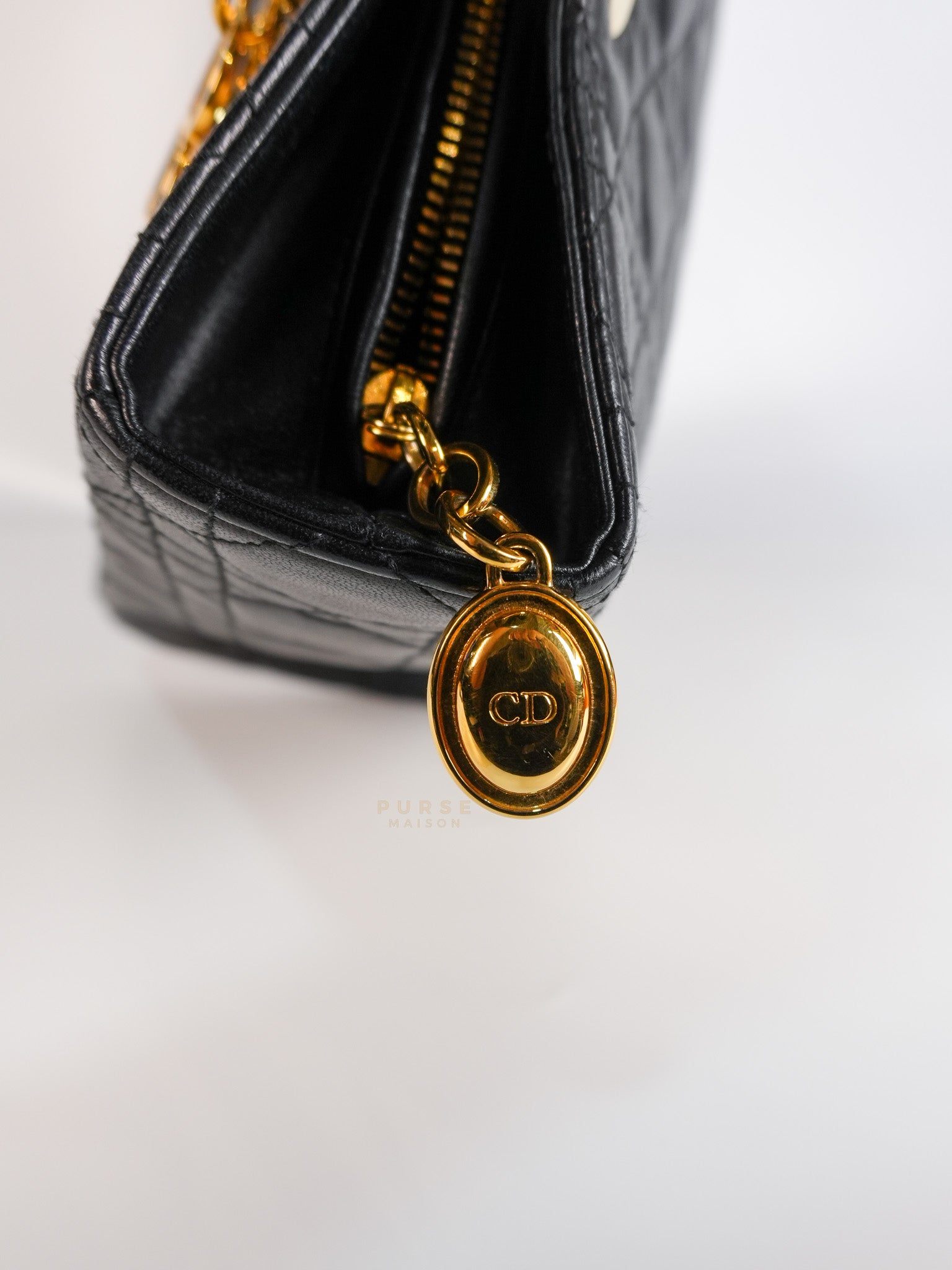 Lady Dior Large in Black Cannage Lambskin Leather | Purse Maison Luxury Bags Shop