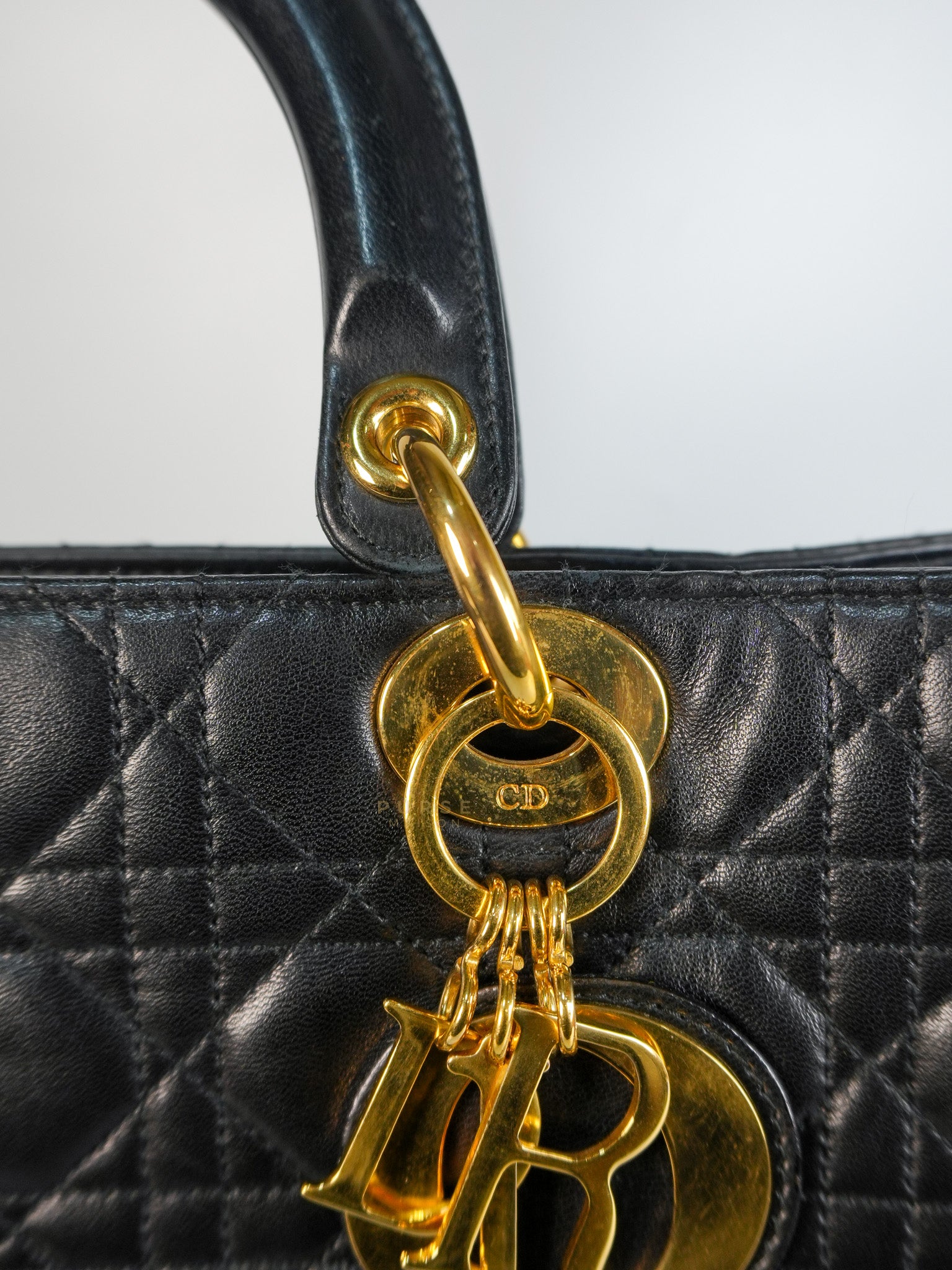 Lady Dior Large in Black Cannage Lambskin Leather | Purse Maison Luxury Bags Shop