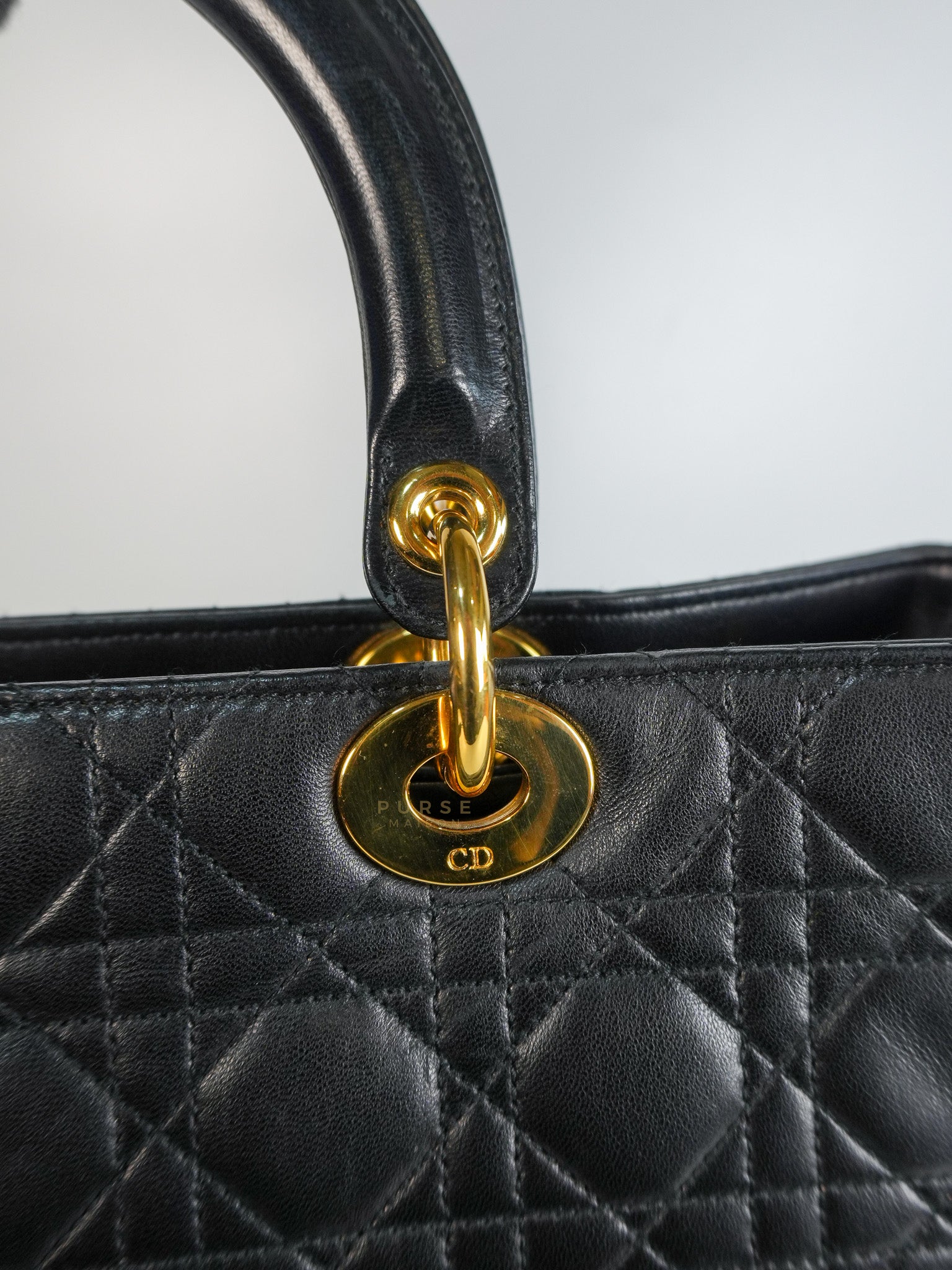 Lady Dior Large in Black Cannage Lambskin Leather | Purse Maison Luxury Bags Shop