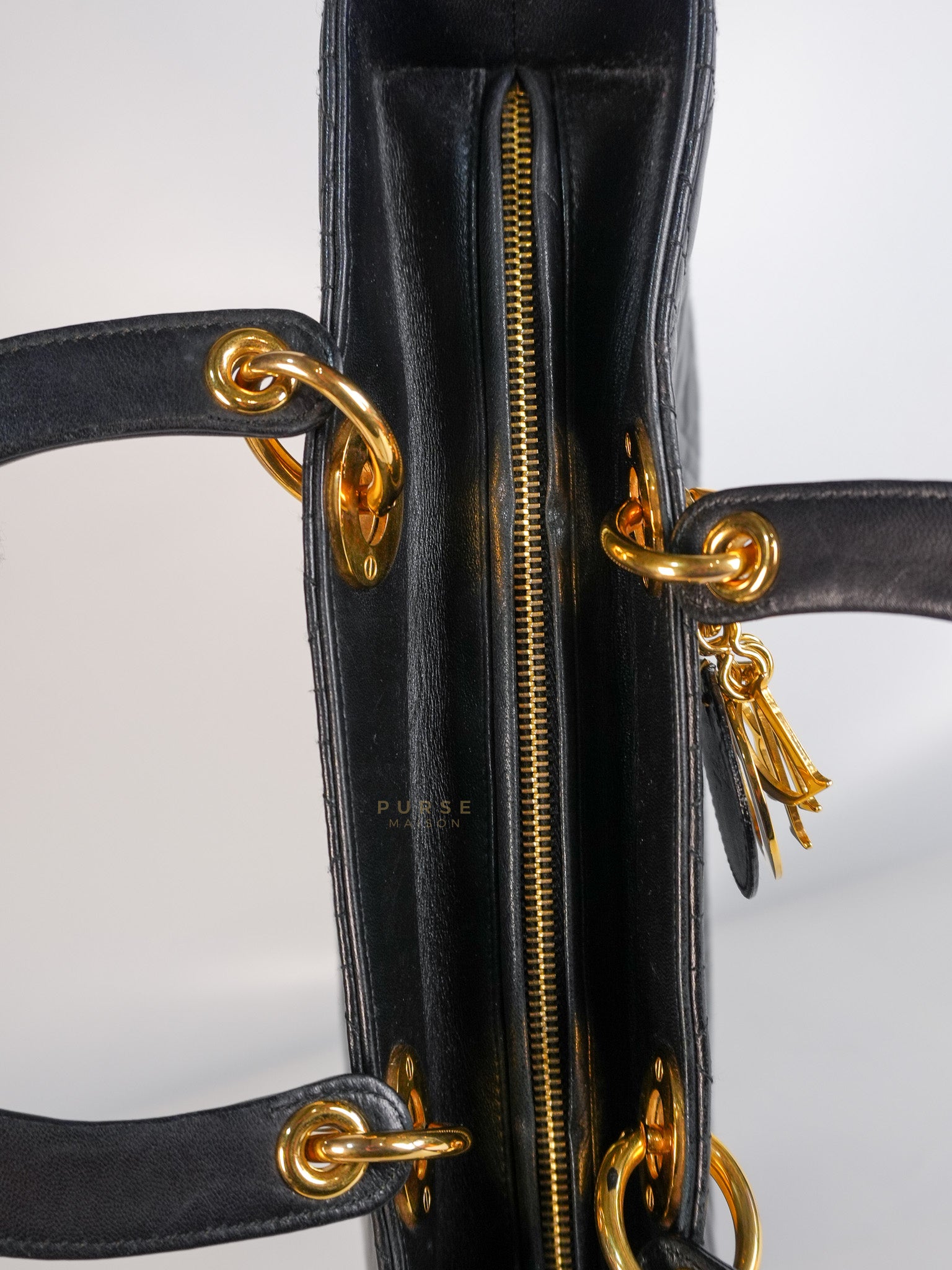 Lady Dior Large in Black Cannage Lambskin Leather | Purse Maison Luxury Bags Shop