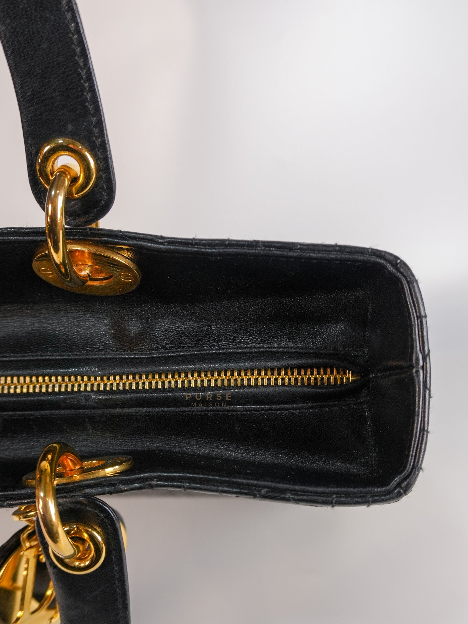 Lady Dior Large in Black Cannage Lambskin Leather | Purse Maison Luxury Bags Shop