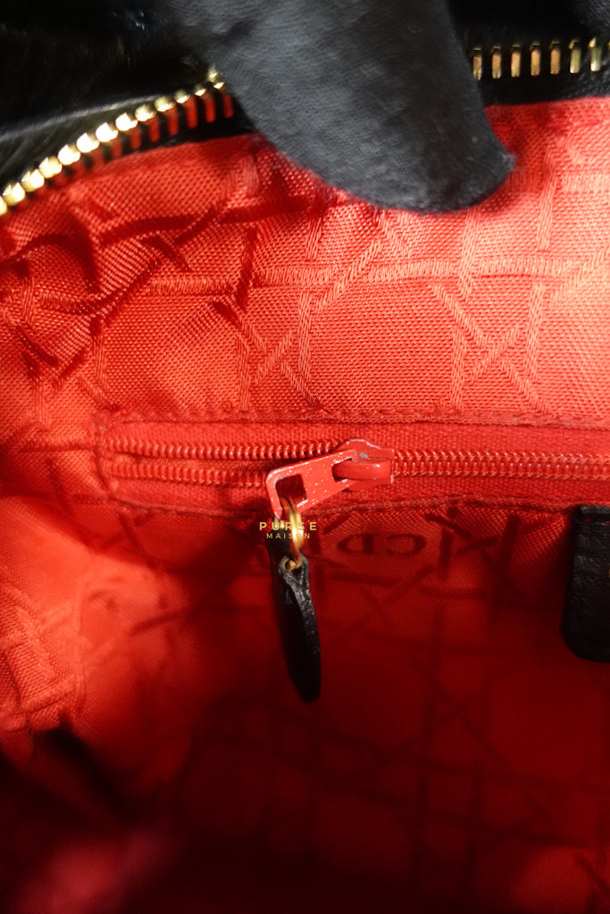 Lady Dior Medium Cannage Black Lambskin Hand Bag | Purse Maison Luxury Bags Shop