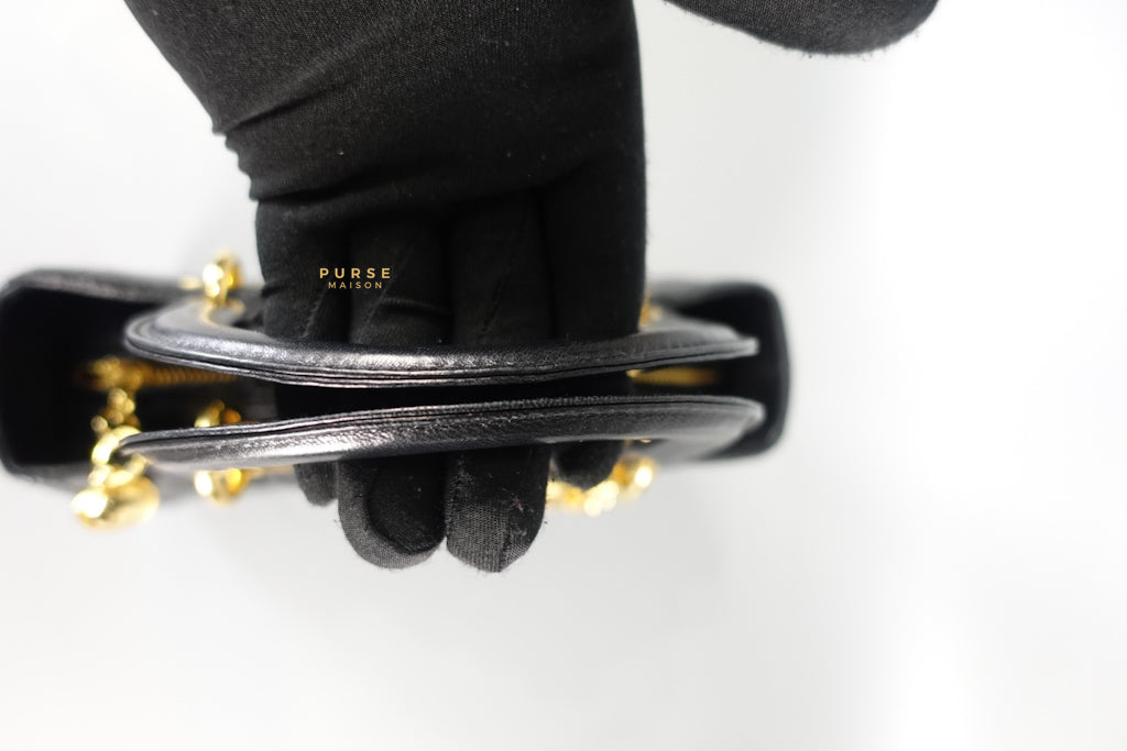 Lady Dior Medium Cannage Black Lambskin Hand Bag | Purse Maison Luxury Bags Shop
