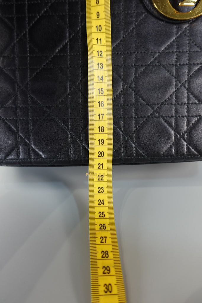 Lady Dior Medium Cannage Black Lambskin Hand Bag | Purse Maison Luxury Bags Shop