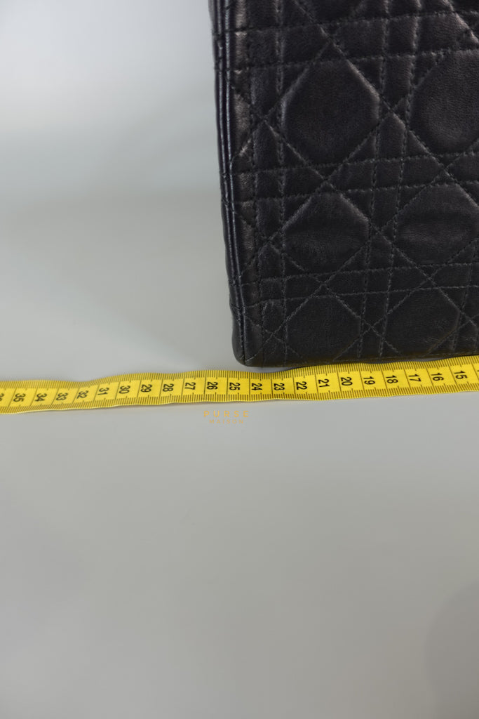 Lady Dior Medium Cannage Black Lambskin Hand Bag | Purse Maison Luxury Bags Shop