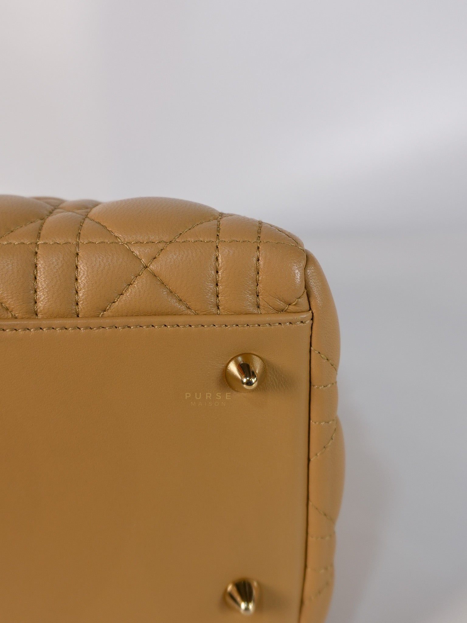 Lady Dior Medium in Biscuit Lambskin Leather | Purse Maison Luxury Bags Shop