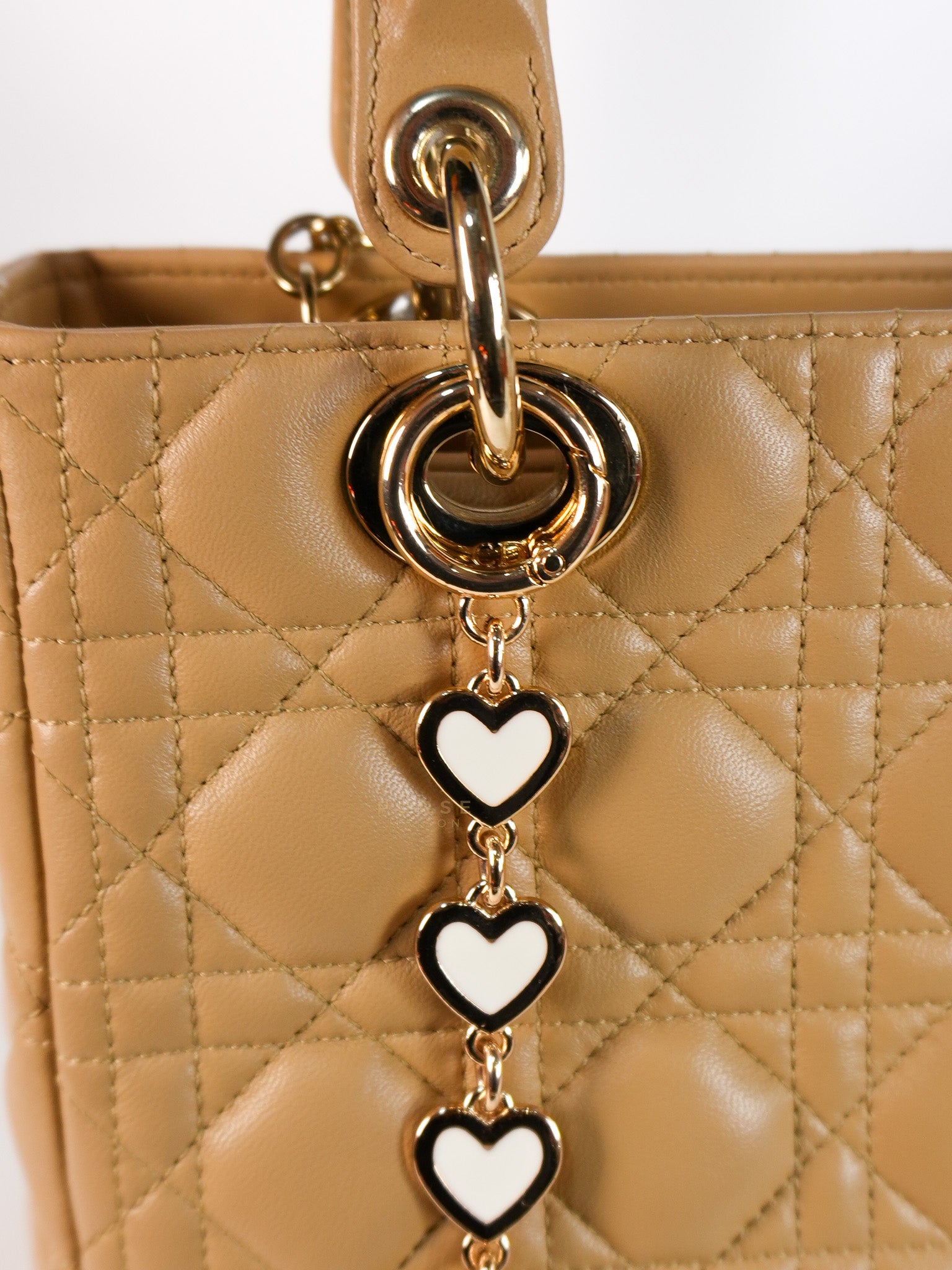 Lady Dior Medium in Biscuit Lambskin Leather | Purse Maison Luxury Bags Shop
