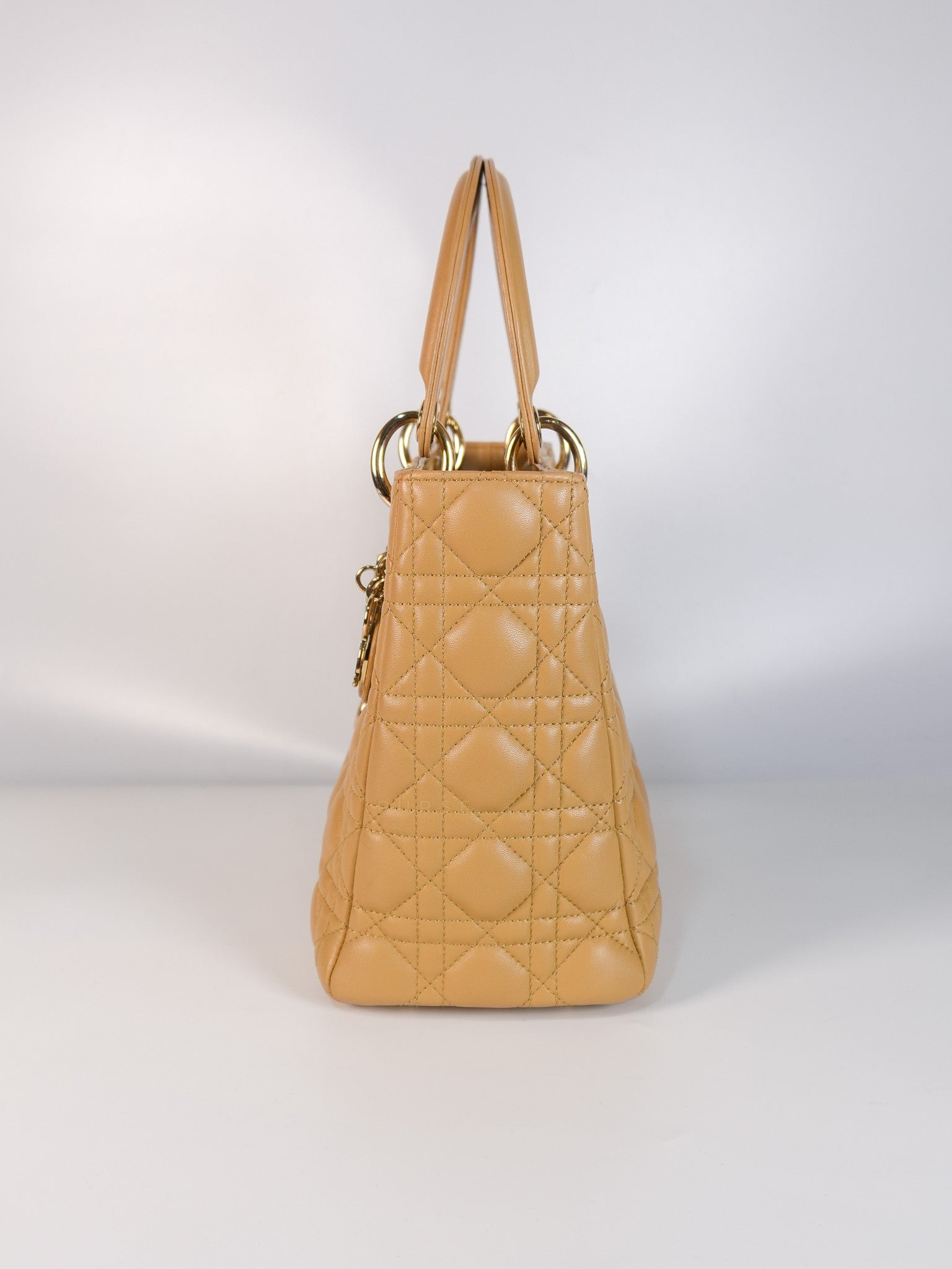 Lady Dior Medium in Biscuit Lambskin Leather | Purse Maison Luxury Bags Shop