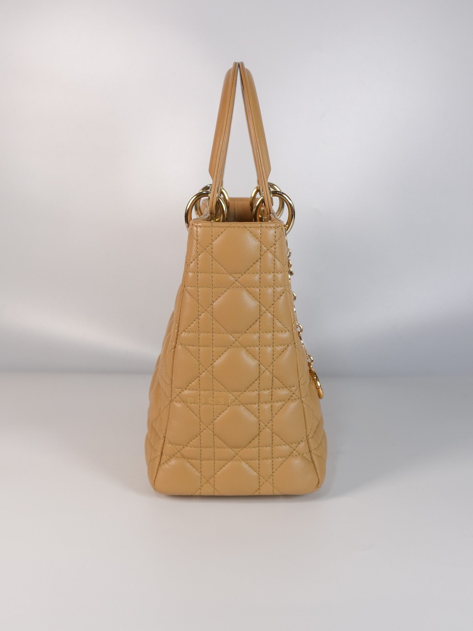 Lady Dior Medium in Biscuit Lambskin Leather | Purse Maison Luxury Bags Shop