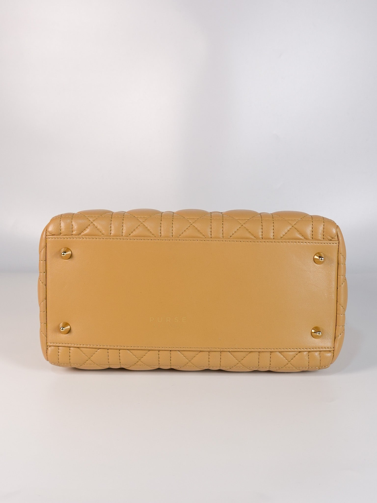 Lady Dior Medium in Biscuit Lambskin Leather | Purse Maison Luxury Bags Shop
