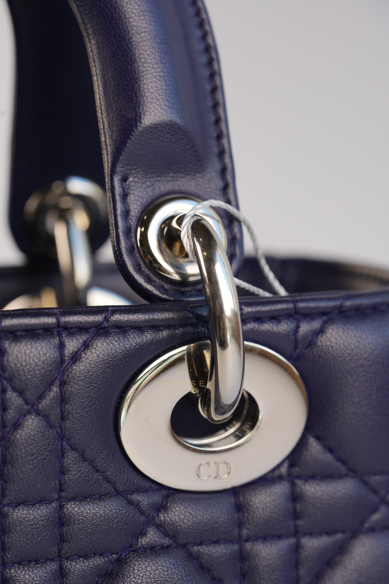 Lady Dior Medium in Navy Blue Cannage Lambskin Leather | Purse Maison Luxury Bags Shop