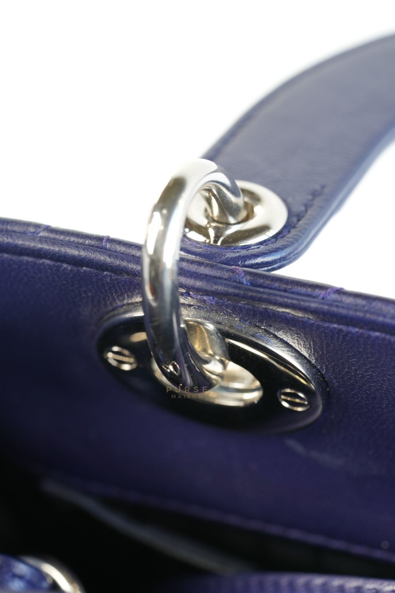 Lady Dior Medium in Navy Blue Cannage Lambskin Leather | Purse Maison Luxury Bags Shop