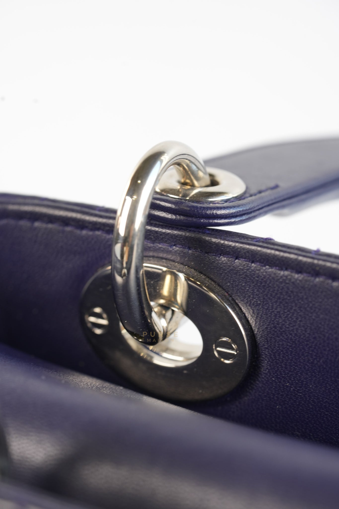 Lady Dior Medium in Navy Blue Cannage Lambskin Leather | Purse Maison Luxury Bags Shop