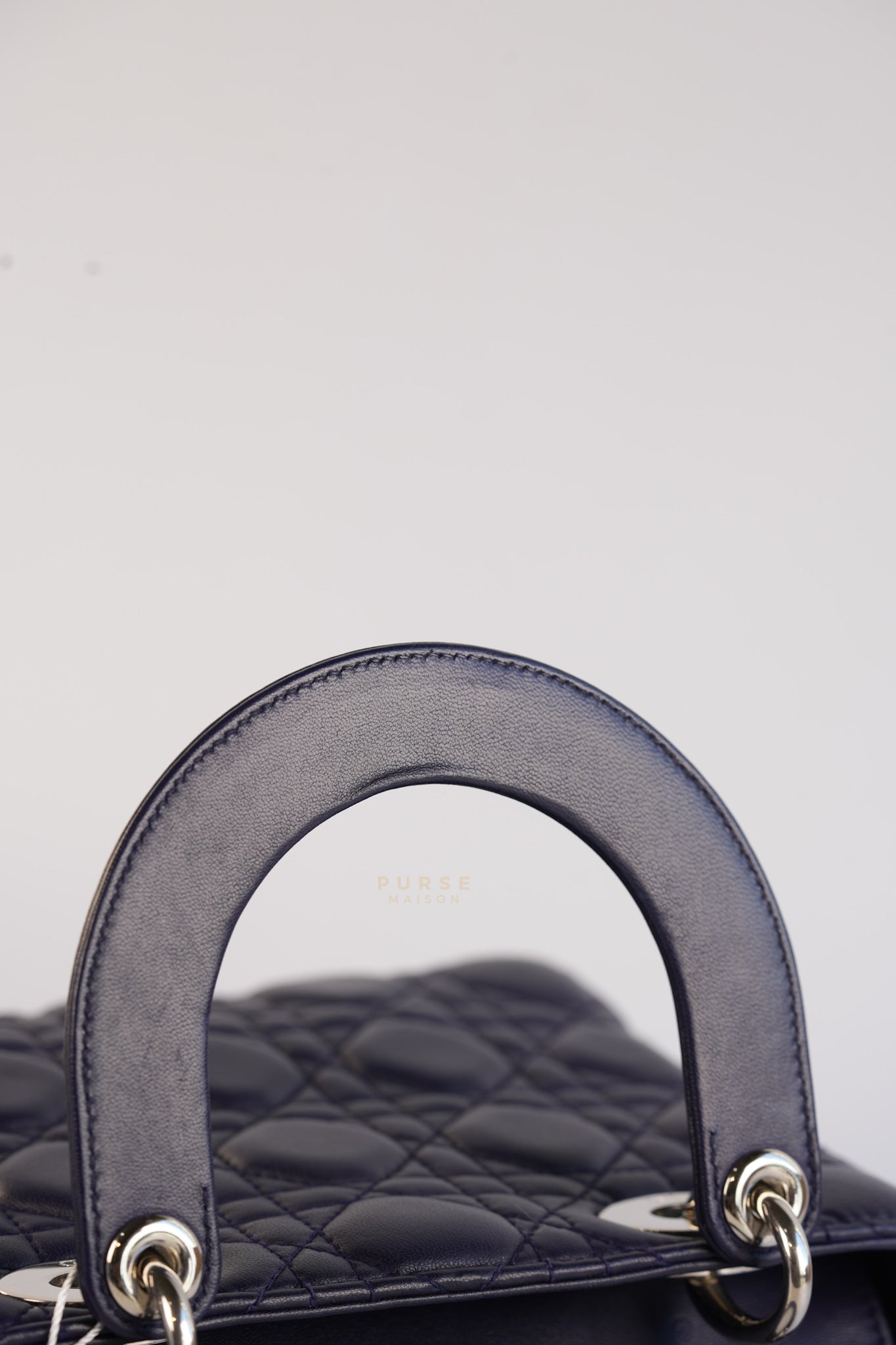 Lady Dior Medium in Navy Blue Cannage Lambskin Leather | Purse Maison Luxury Bags Shop
