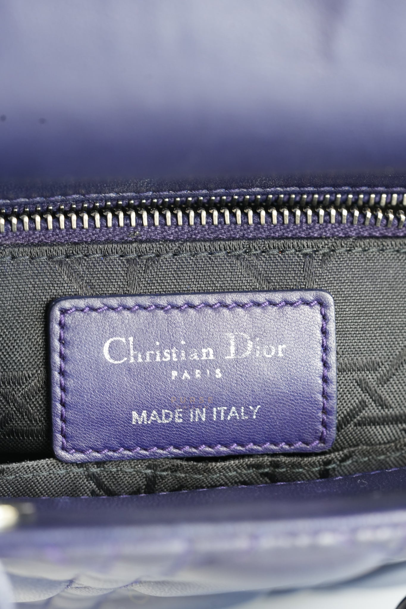 Lady Dior Medium in Navy Blue Cannage Lambskin Leather | Purse Maison Luxury Bags Shop