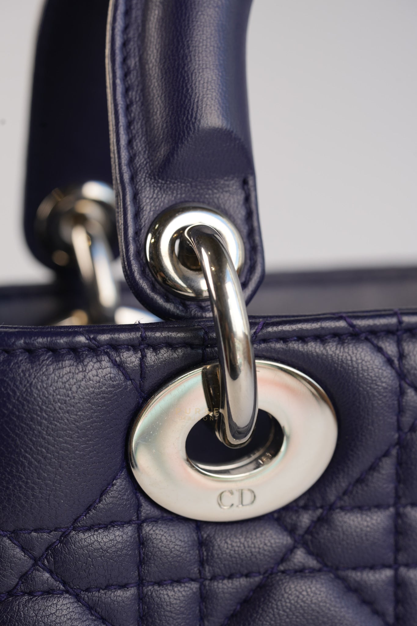 Lady Dior Medium in Navy Blue Cannage Lambskin Leather | Purse Maison Luxury Bags Shop
