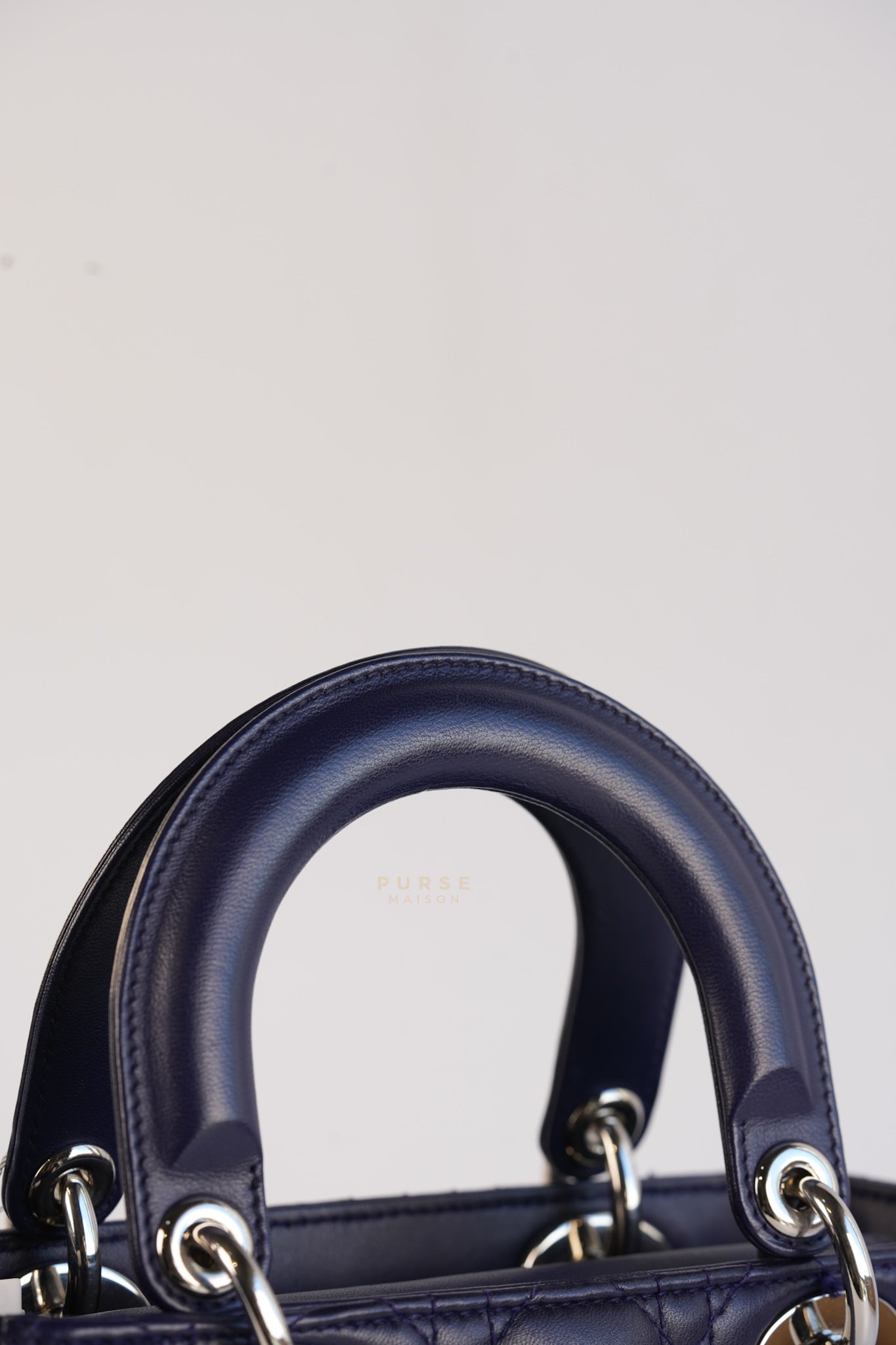 Lady Dior Medium in Navy Blue Cannage Lambskin Leather | Purse Maison Luxury Bags Shop