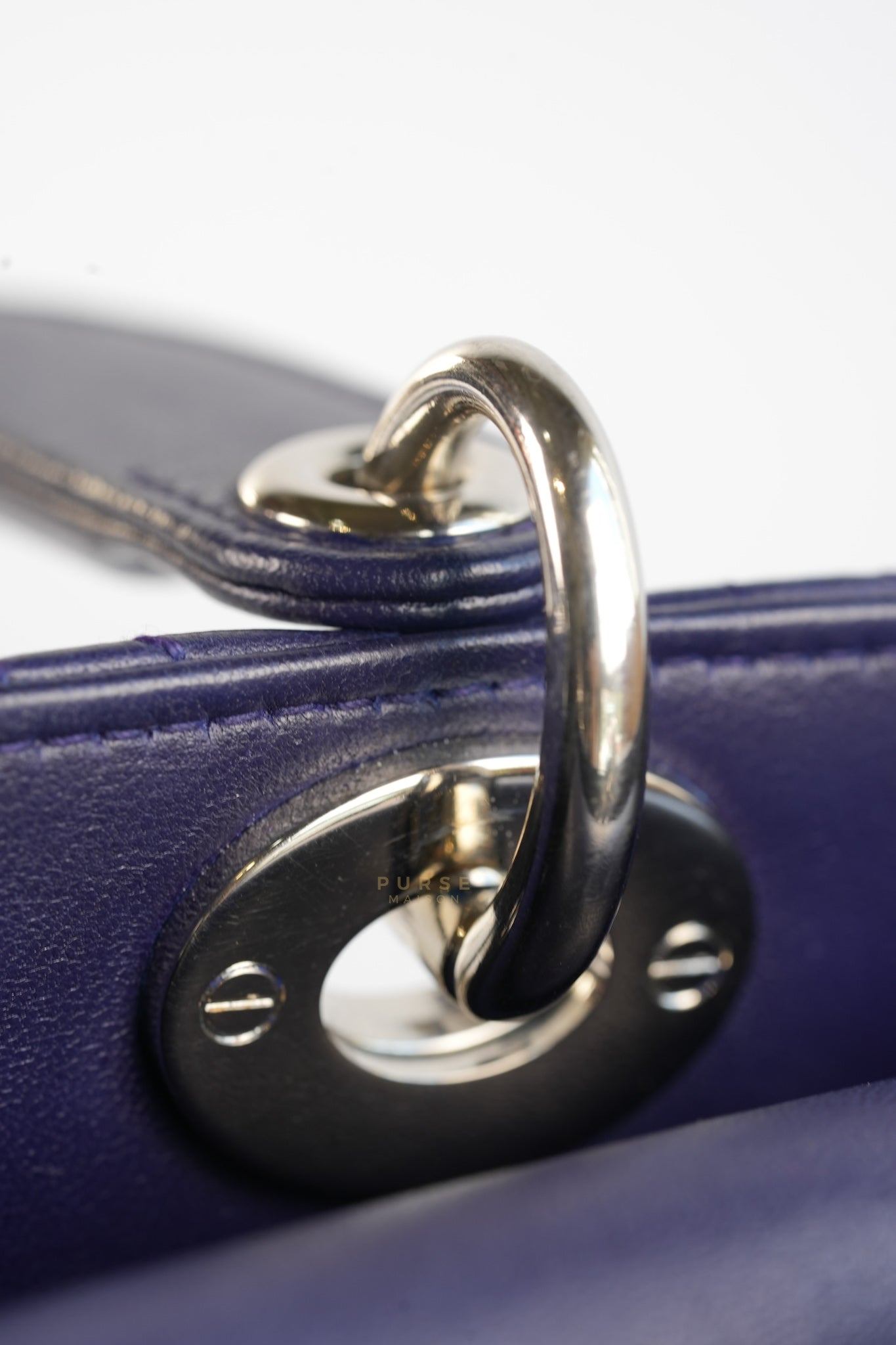 Lady Dior Medium in Navy Blue Cannage Lambskin Leather | Purse Maison Luxury Bags Shop
