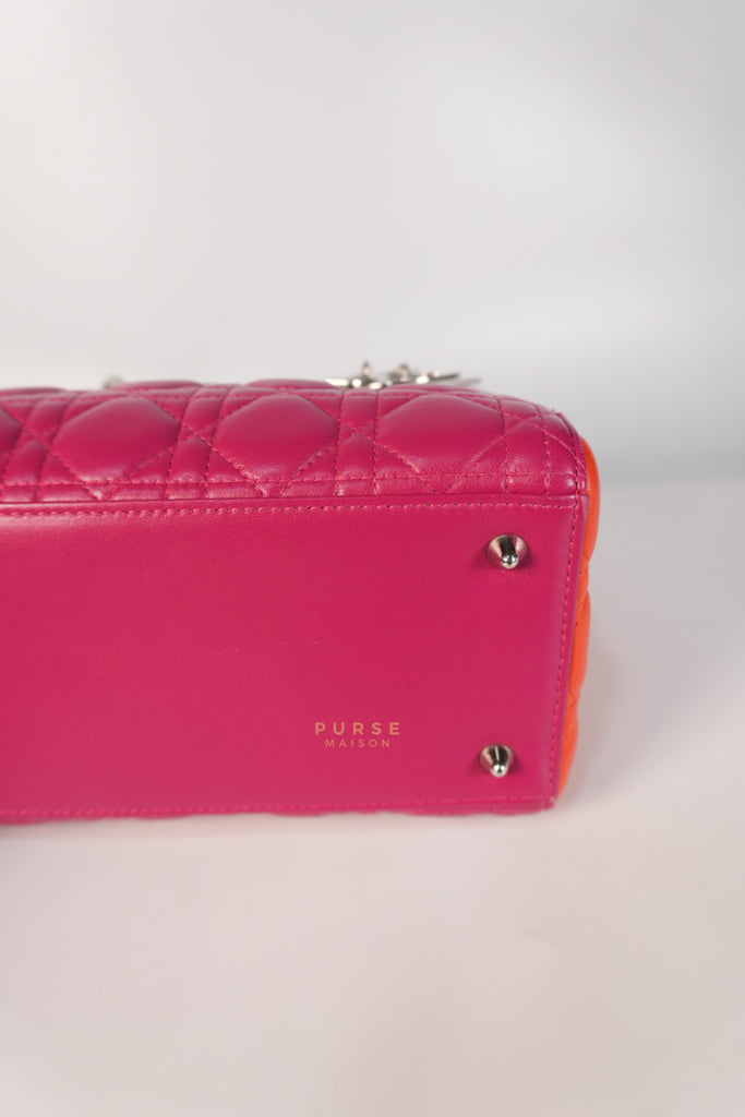 Lady Dior Medium Tricolor Cannage Quilted Lambskin Leather | Purse Maison Luxury Bags Shop