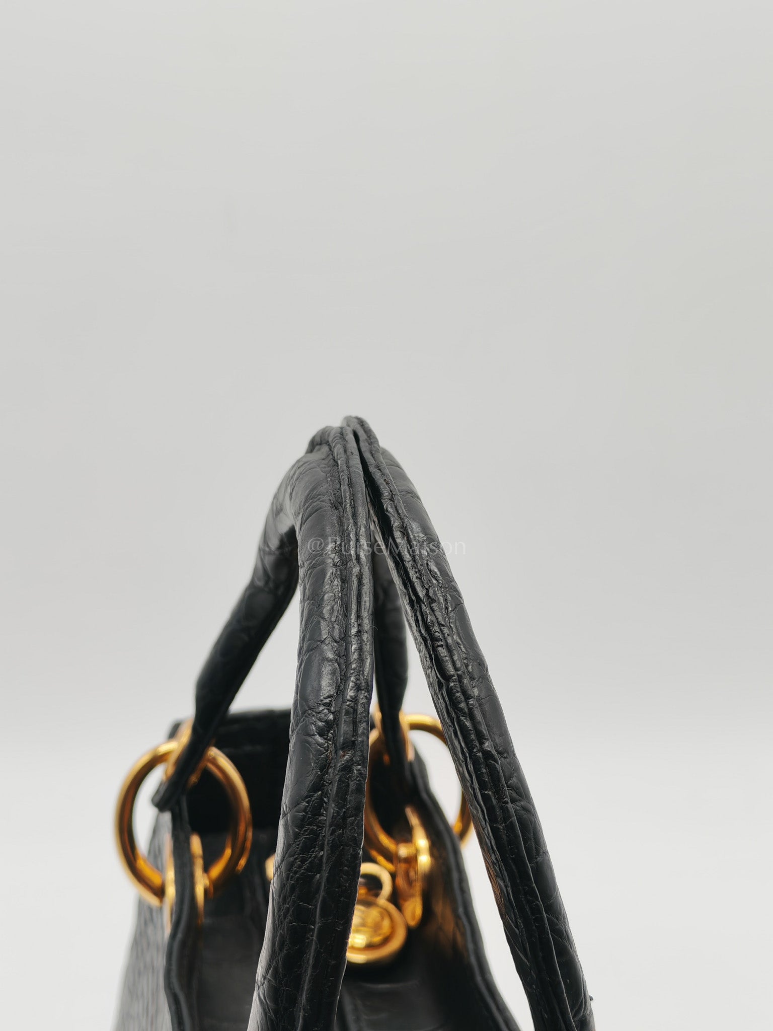 Lady Dior Medium Vintage in Matte Crocodile Leather Handbag | Purse Maison Luxury Bags Shop