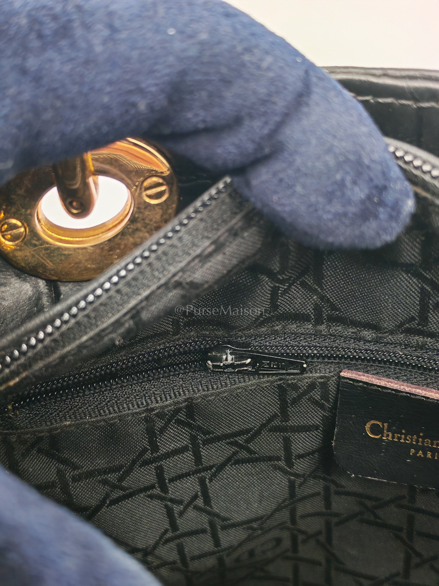 Lady Dior Medium Vintage in Matte Crocodile Leather Handbag | Purse Maison Luxury Bags Shop