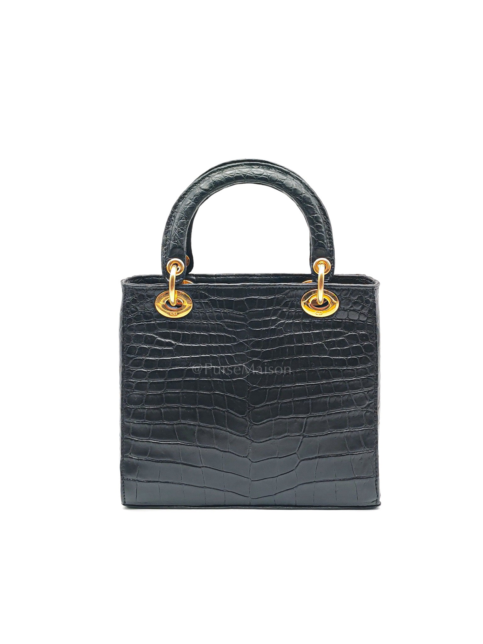 Lady Dior Medium Vintage in Matte Crocodile Leather Handbag | Purse Maison Luxury Bags Shop