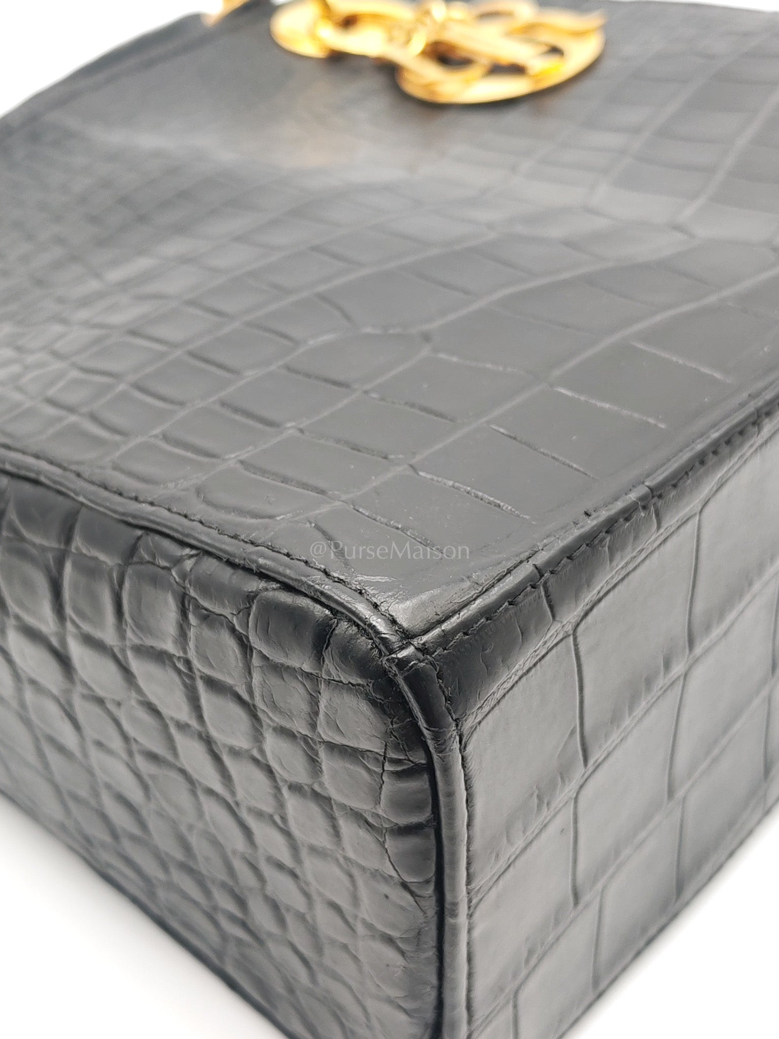 Lady Dior Medium Vintage in Matte Crocodile Leather Handbag | Purse Maison Luxury Bags Shop