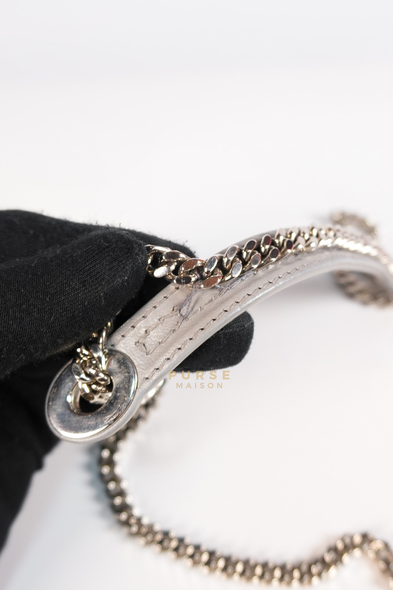 Lady Dior Mini Bag in Gray Quilted Leather & Silver Hardware | Purse Maison Luxury Bags Shop