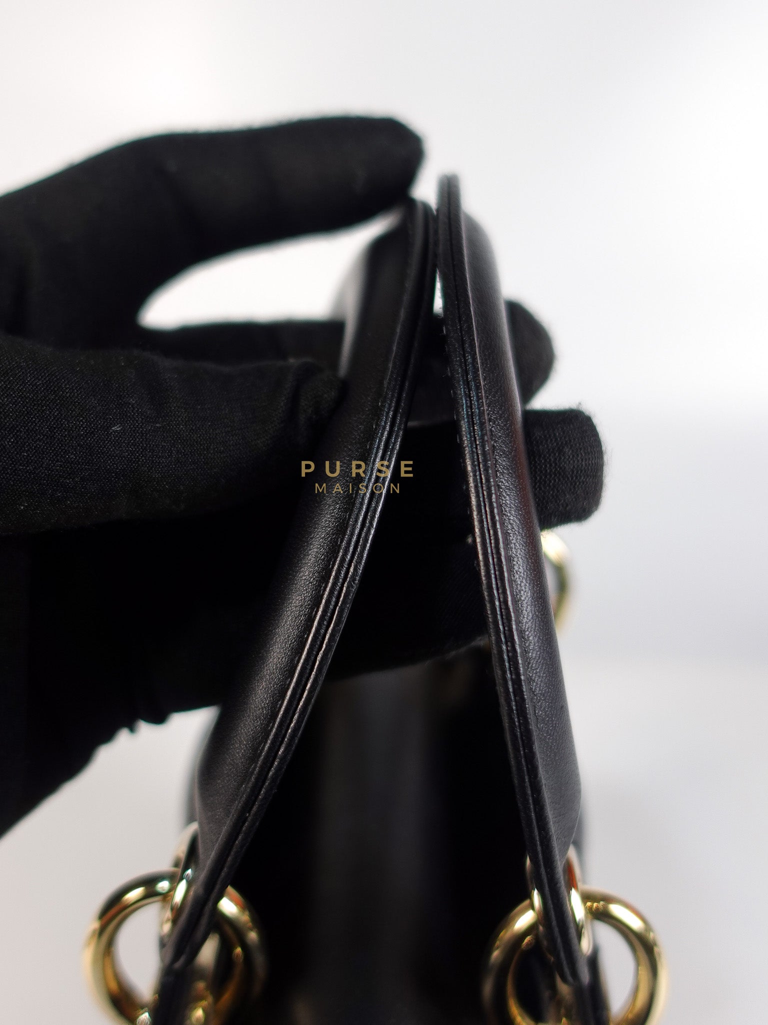 Lady Dior My ABCDior Small Bag in Black Quilted Lambskin Leather & Light Gold Hardware | Purse Maison Luxury Bags Shop